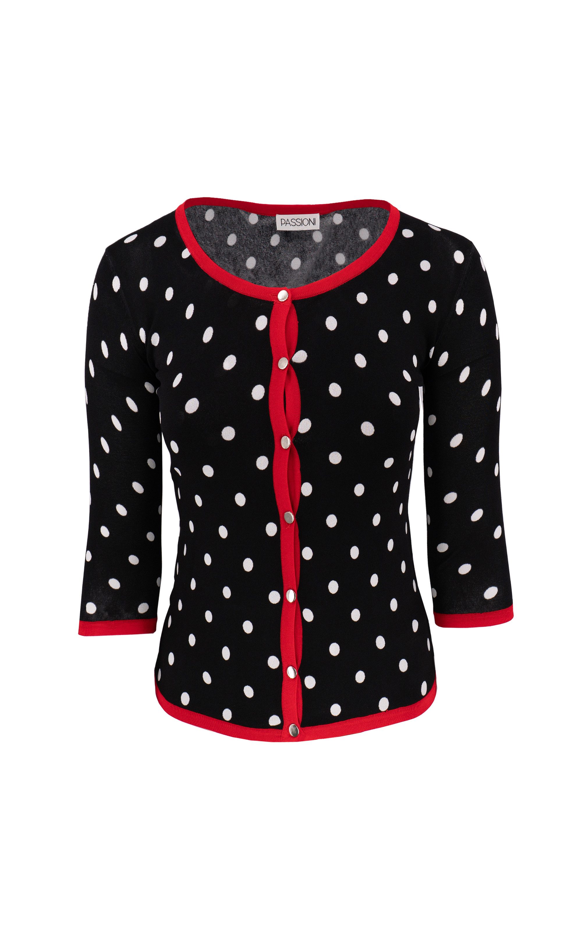 Passioni 2-in-1-Strickjacke Twinset mit Punkten günstig online kaufen