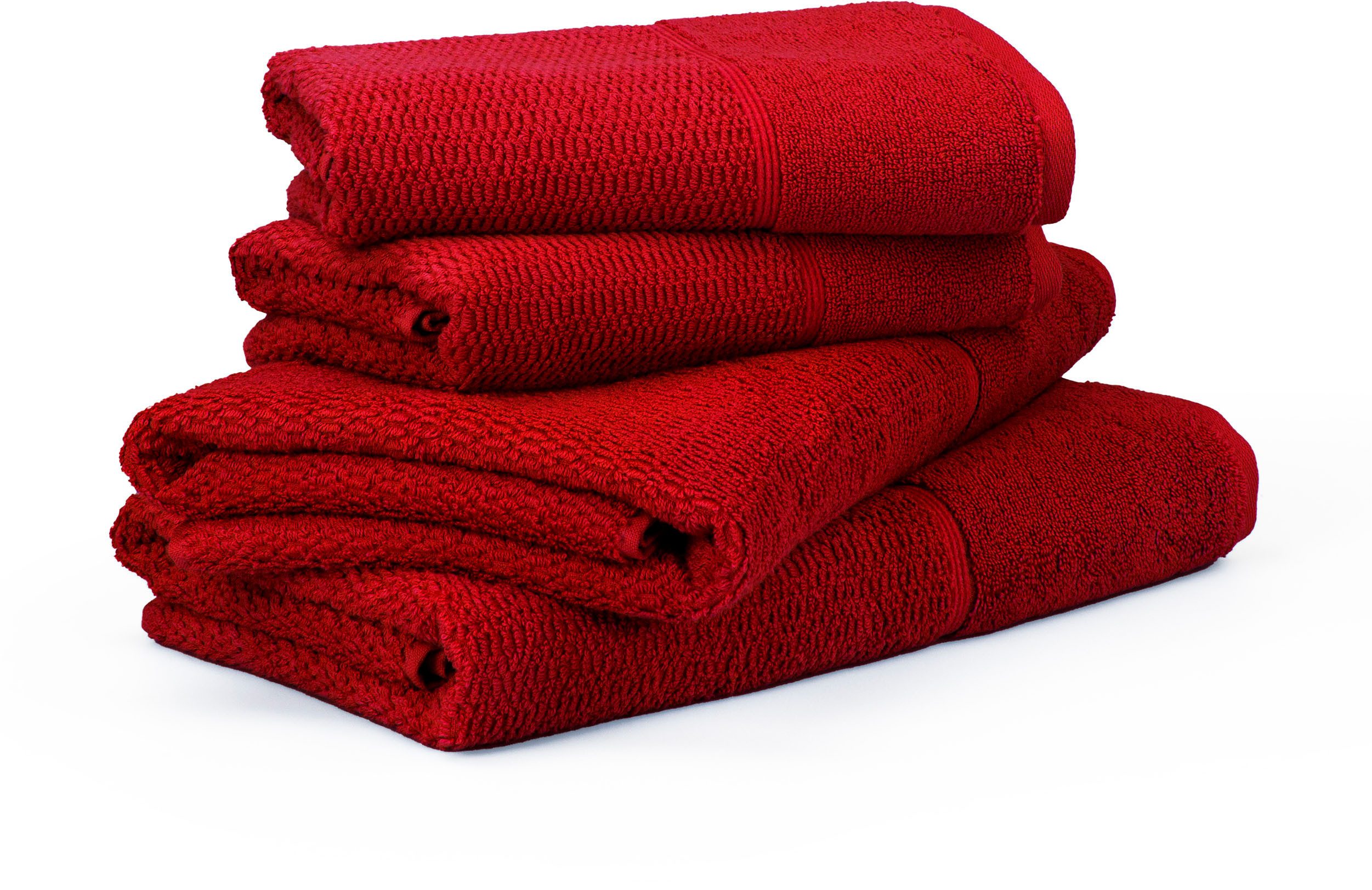 Möve for frottana Handtuch Set Pearl, Walkfrottier (Set, 4-St), Set: 2x Handtuch 50/100 und 2x Badetuch 67/140cm