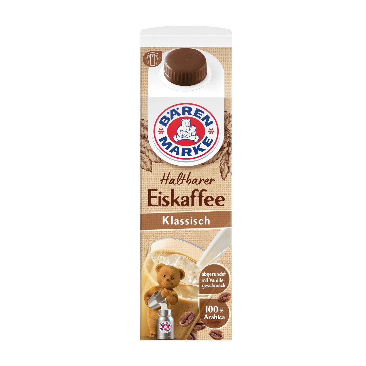 BAERENMARKE Kaffee, Bärenmarke Haltbarer Eiskaffee Klassisch erfrischender Genuss 1000ml