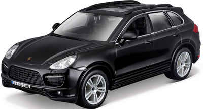 Bburago Sammlerauto Porsche Cayenne Turbo, schwarz, Maßstab 1:24