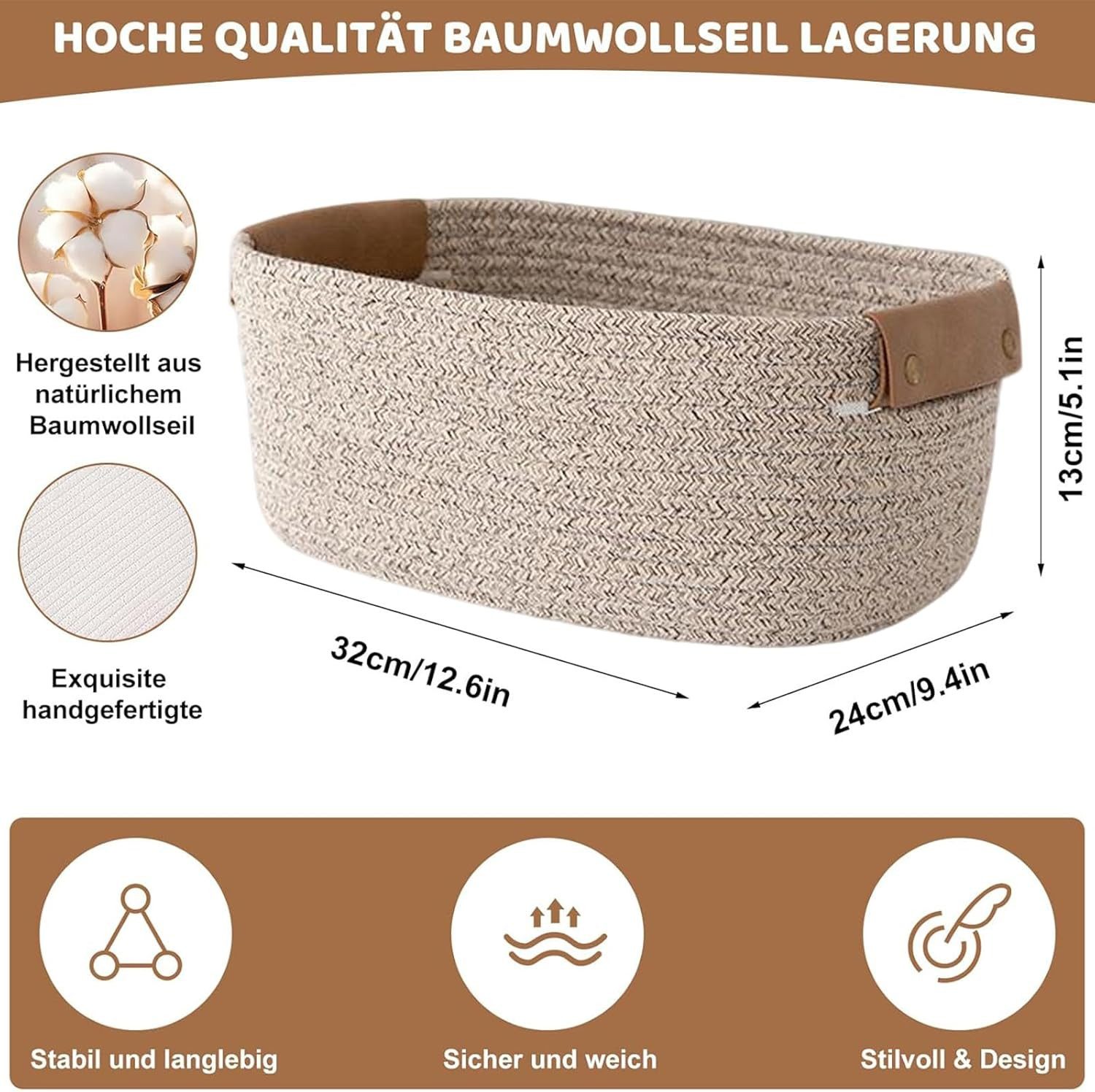 Diwzbyn Aufbewahrungskorb Aufbewahrungskorb Kinder, Wäschekorb Kinder, Schrank Organizer – Bild 2 von 5