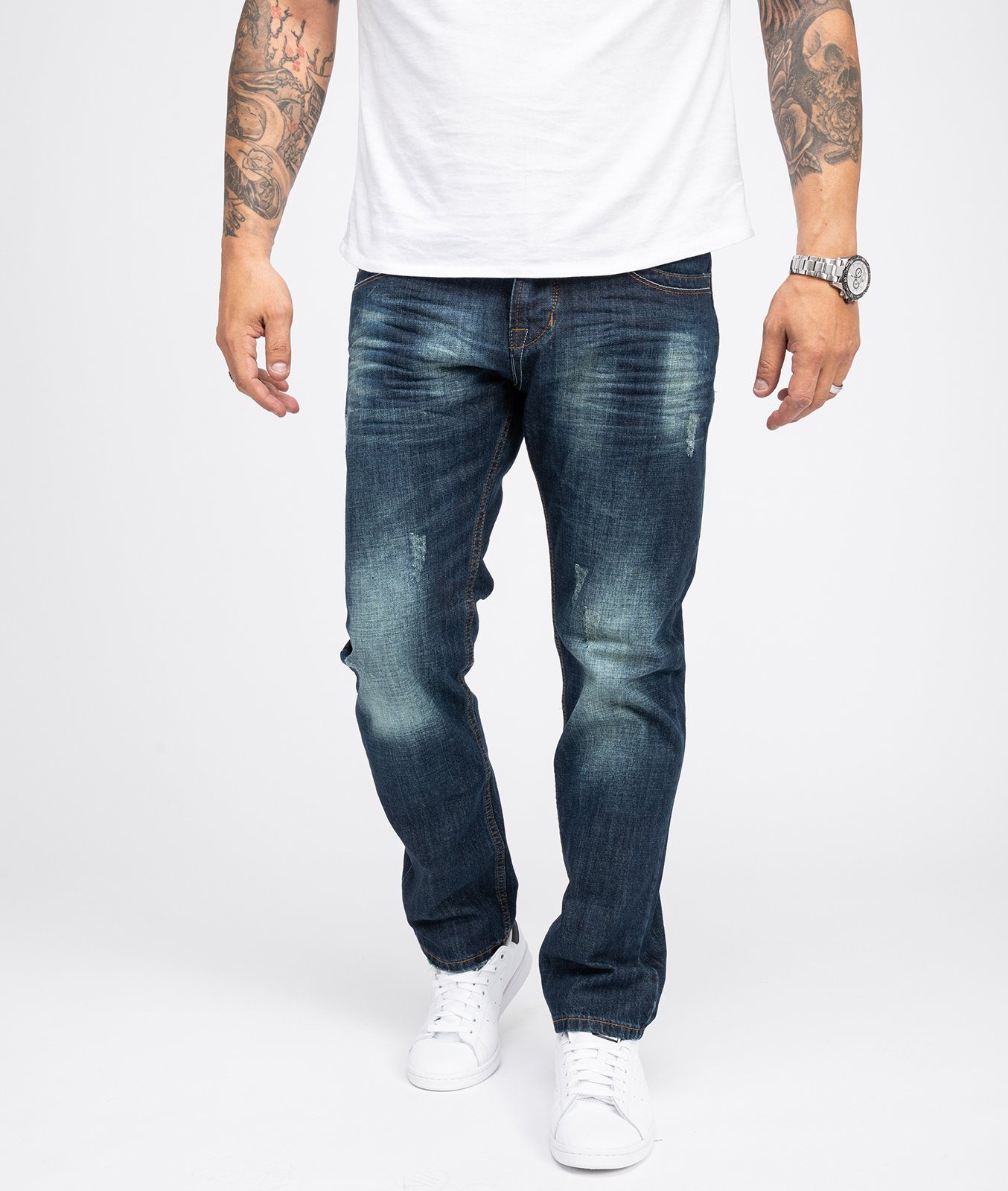 Rock Creek Straight-Jeans Herren Jeans Regular Fit Blau RC-2103