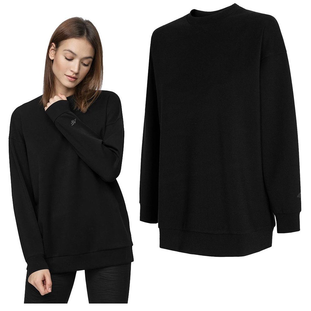 4F Langarmshirt 4F - Damen Casual Pullover Sweatshirt, schwarz