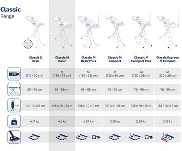 Leifheit Bügelbrett Classic M Basic, Bügelfläche 120x38 cm, Bügelfläche 120x38 cm