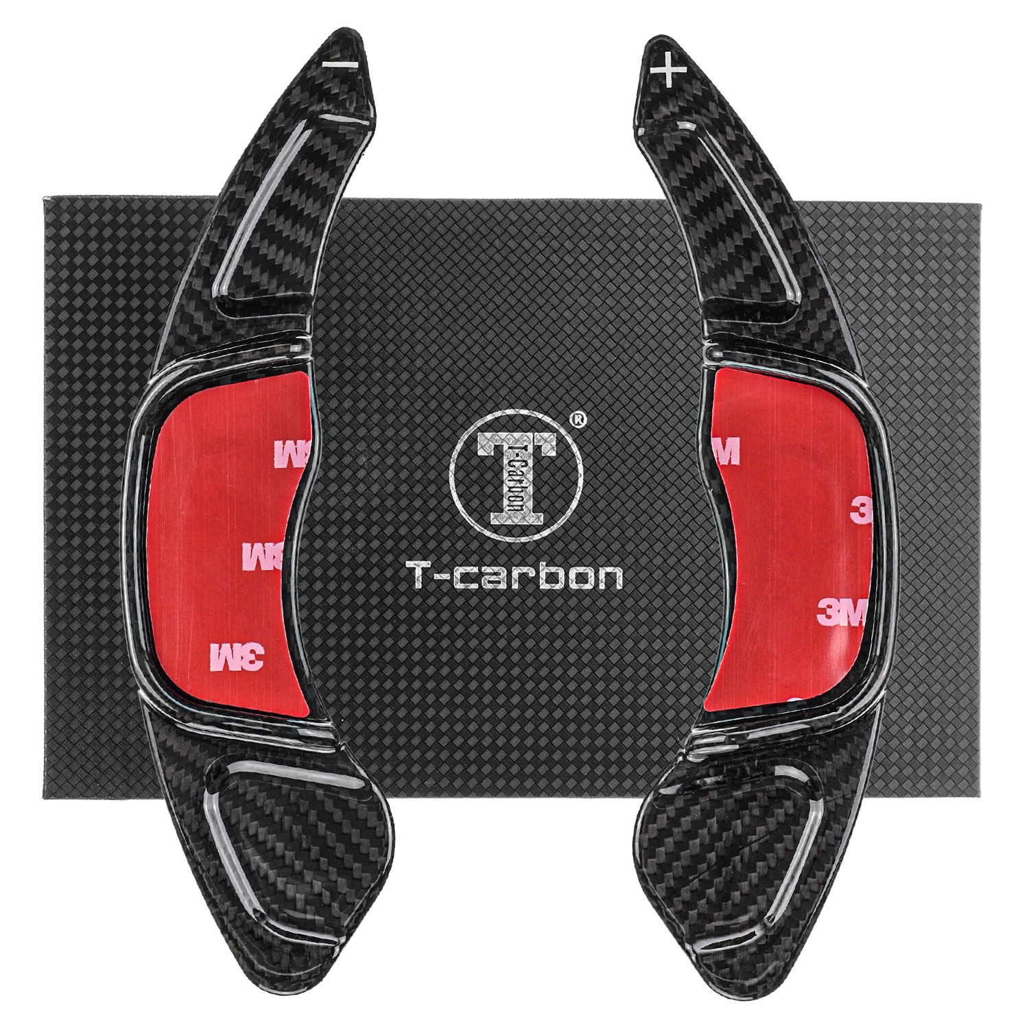 T-Carbon Lenkeradapter Auto Lenkrad Schaltwippen Paddel Aufsatz Echt Carbon SCHWARZ, (2-tlg., für VW ARTEON R-LINE 3H 17-20)