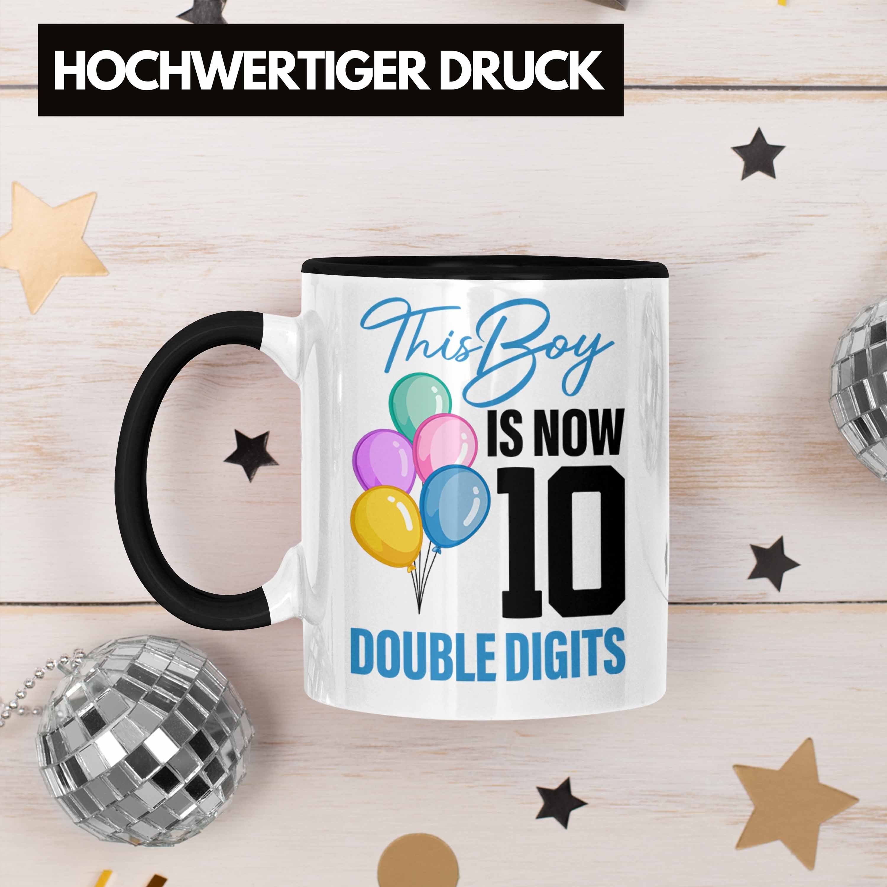 Geburtstag - Geschenkidee Jahre 10 Schwarz 10er Trendation Geschenke Geburtstag Jungen Tasse 10 Alt Lustig Junge Tasse Trendation