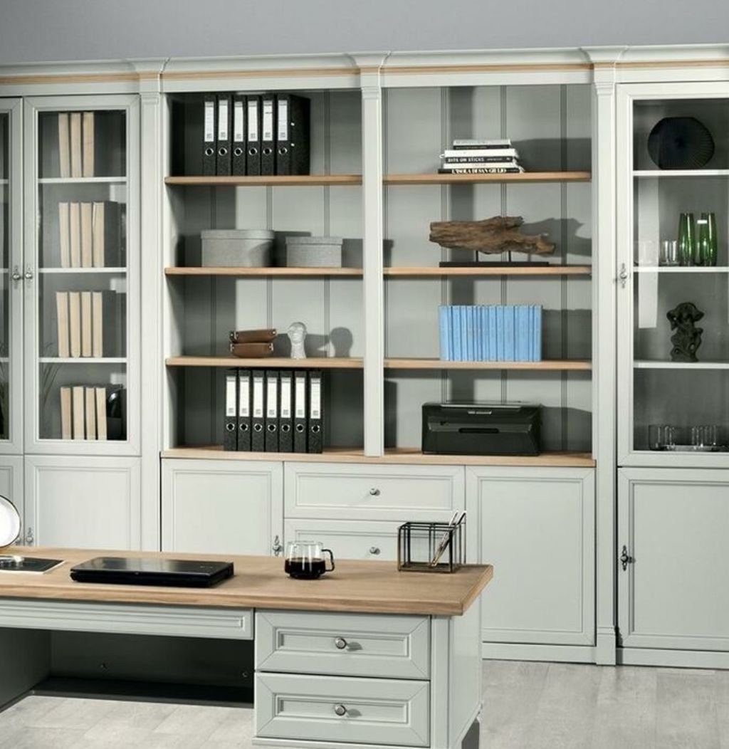 JVmoebel Aktenschrank Klassische Holzschränke Schrank Schrankwand Vitrine Vitrinenschrank (Schrank) Made in Europe