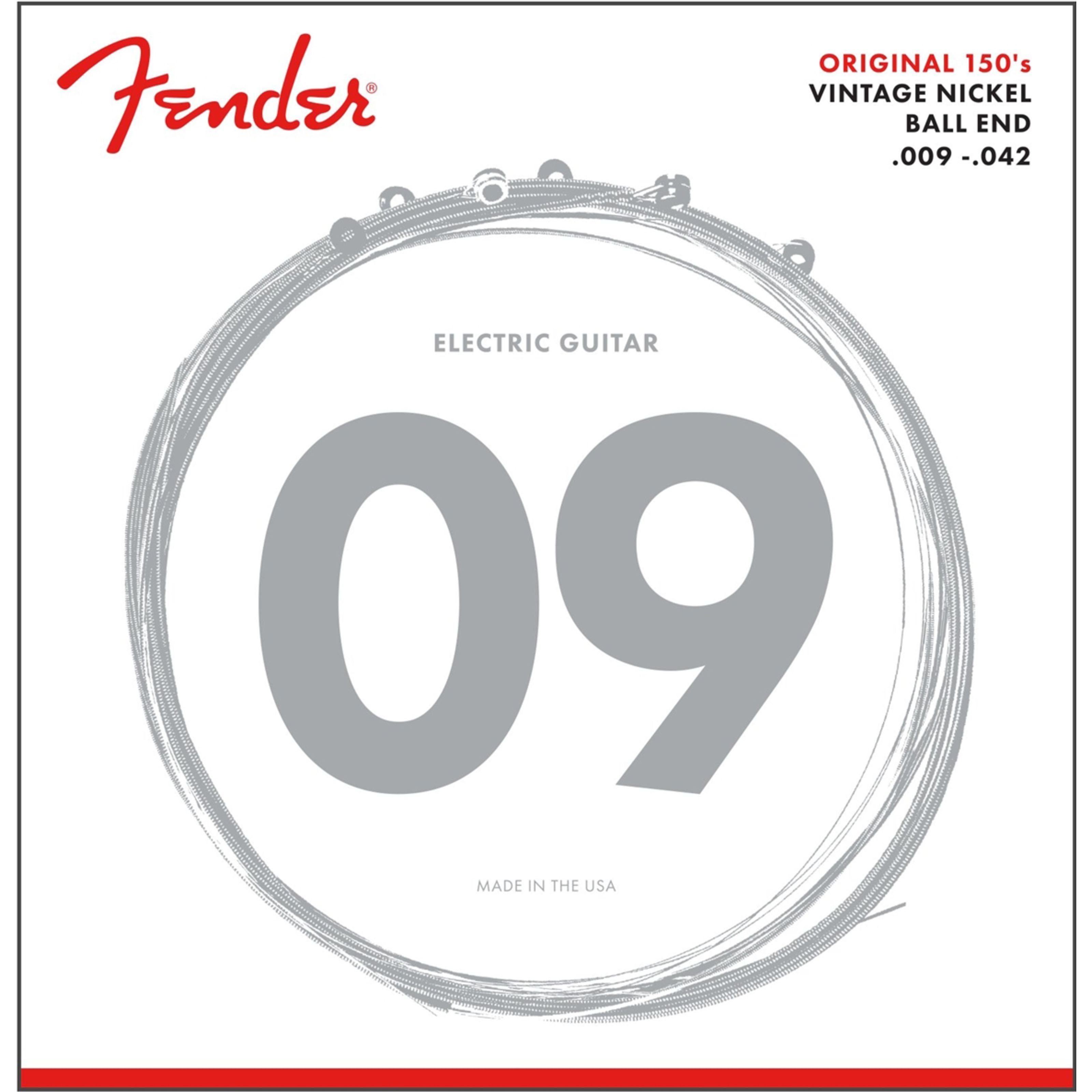 Fender Saiten, E-Gitarren Saiten 150L 9-42 Pure Nickel - E-Gitarrensaiten