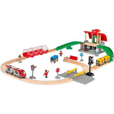 BRIO® Spielzeug-Eisenbahn BRIO® WORLD, Großes City Bahnhof Set, mit Soundeffekten; FSC® - schützt Wald - weltweit