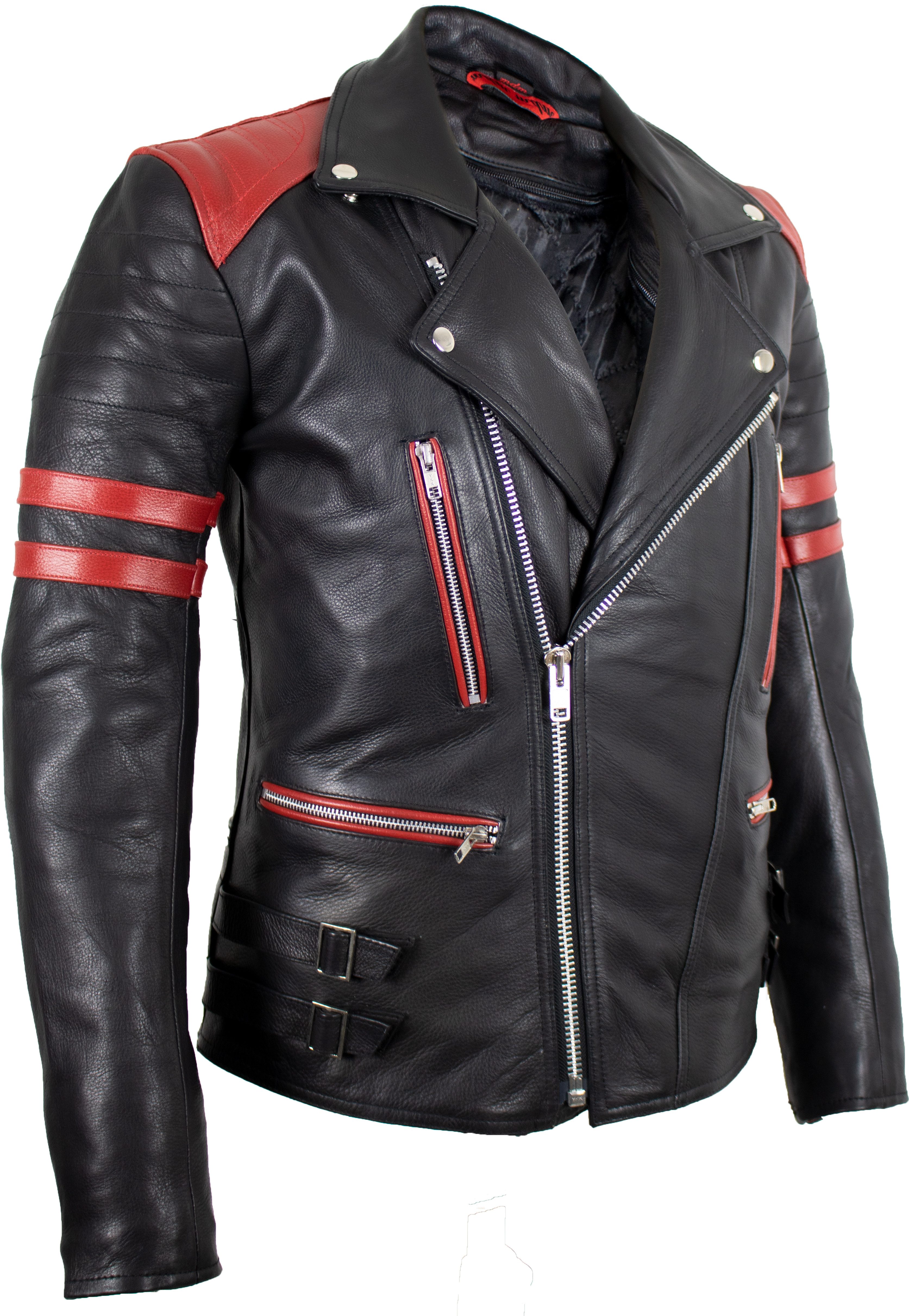 MDM Motorradjacke Herren Retro Lederjacke Motorrad günstig online kaufen