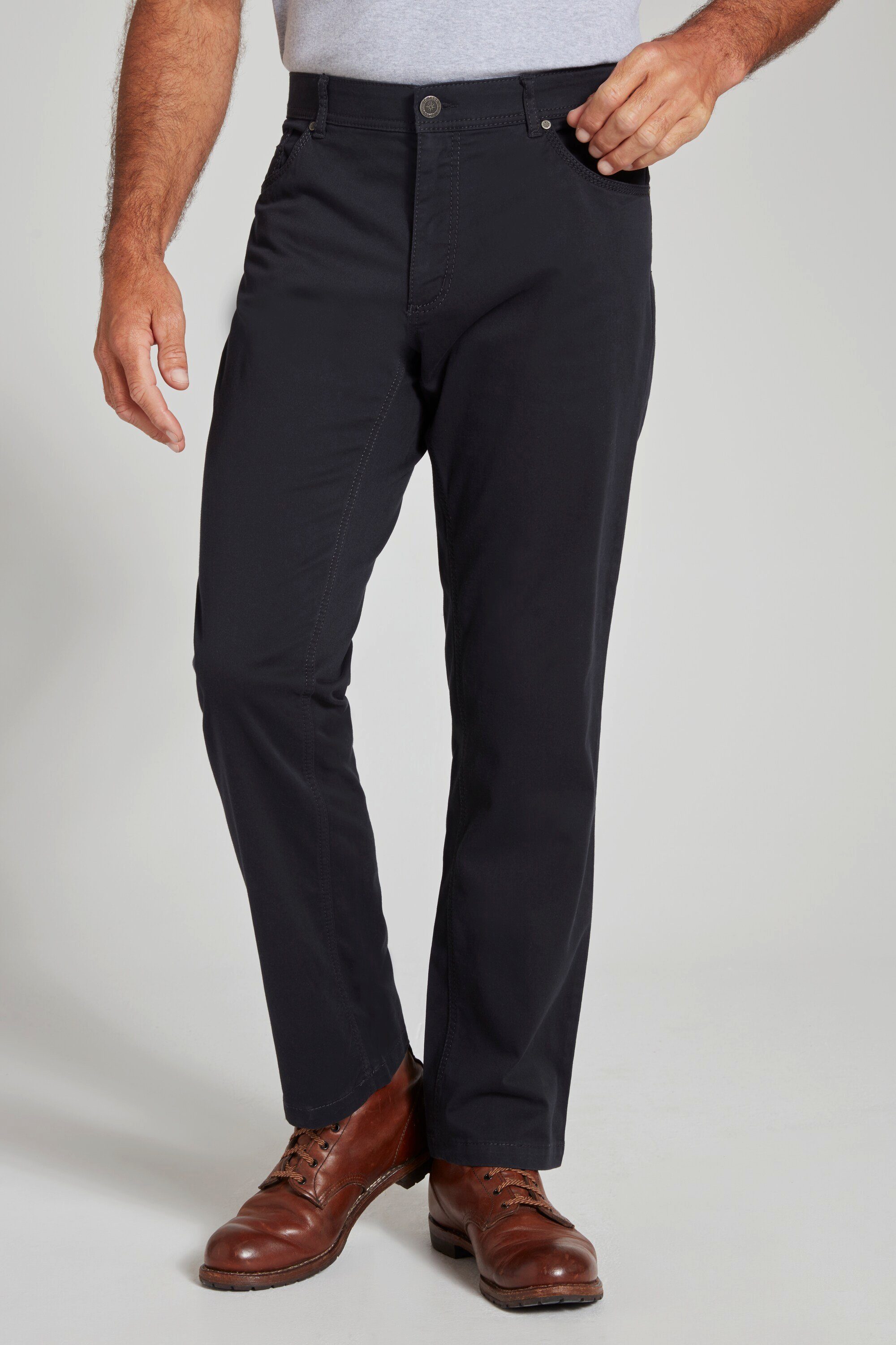 marine JP1880 Fit elastischer Regular dunkel 5-Pocket-Jeans Bund 5-Pocket Hose
