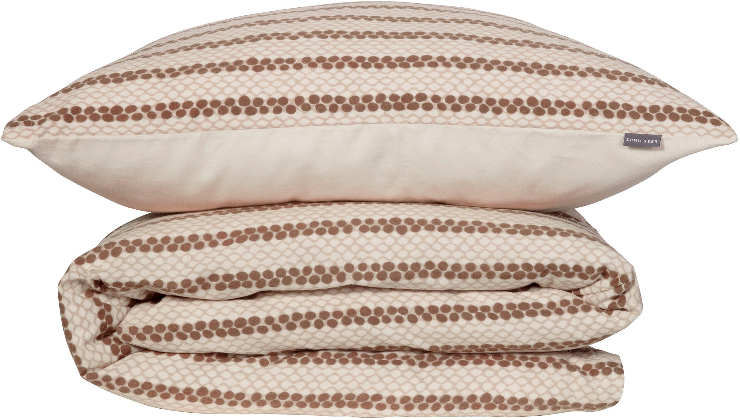 Schiesser Wendebettwäsche Gwen aus weicher Baumwolle mit Streifen, Feinbiber, 2 teilig, Made in Green