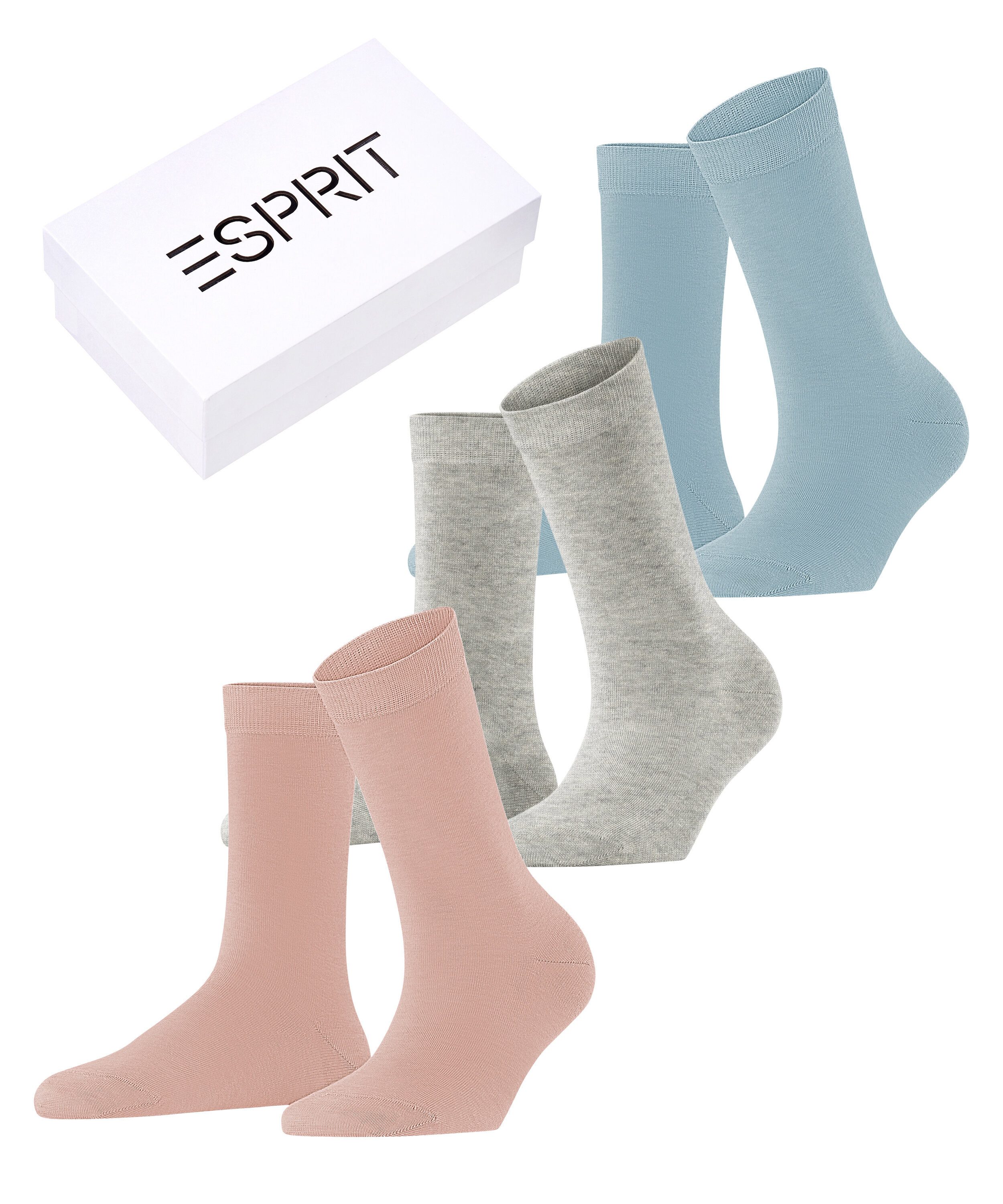 Esprit Socken Solid-Mix 3-Pack (3-Paar) aus Biobaumwolle