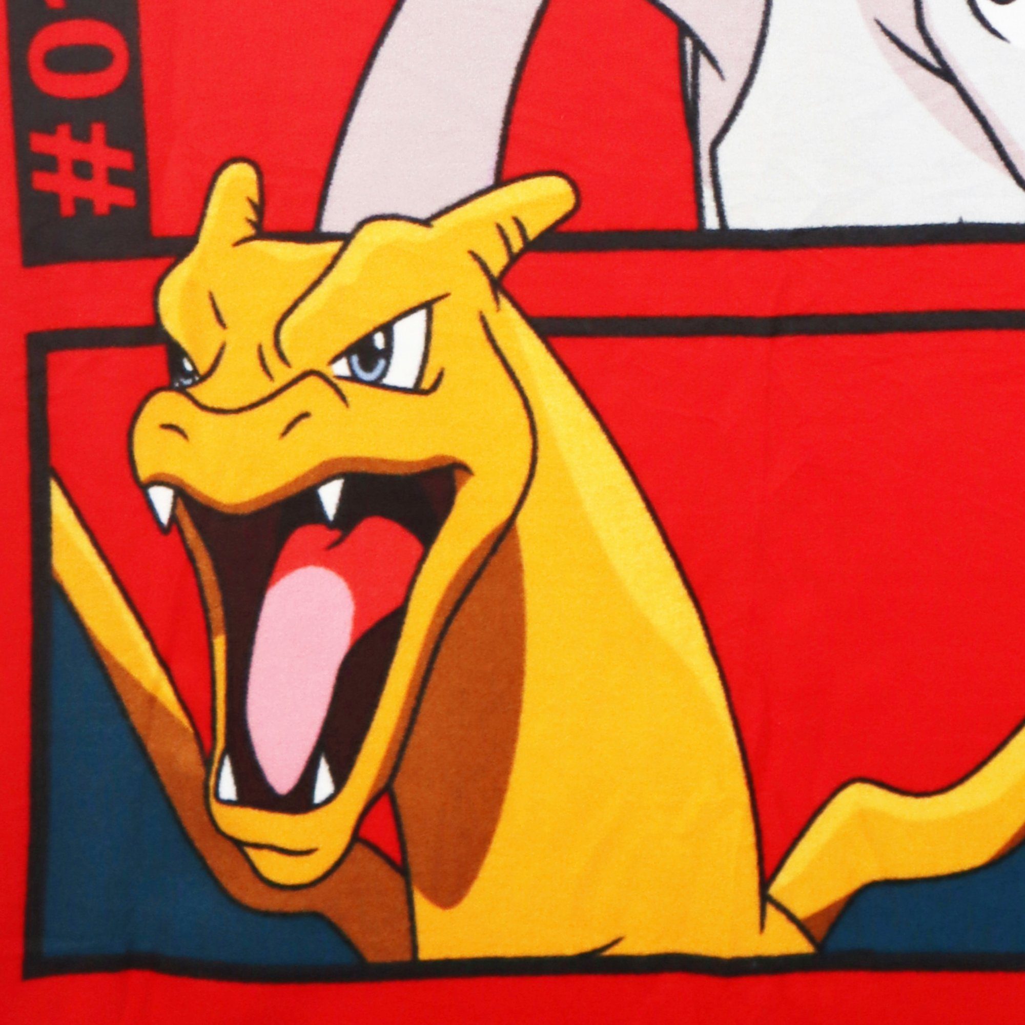 Wohndecke Pokemon Pikachu Mewtu Glurak Kinder Fleecedecke, POKÉMON, leichte Kuscheldecke Gr. 100x140 cm – Bild 4 von 5