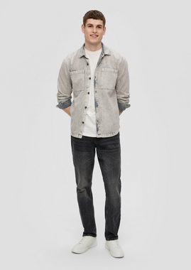 QS Stoffhose Jeans Pete / Regular Fit / Mid Rise / Straight Leg Waschung
