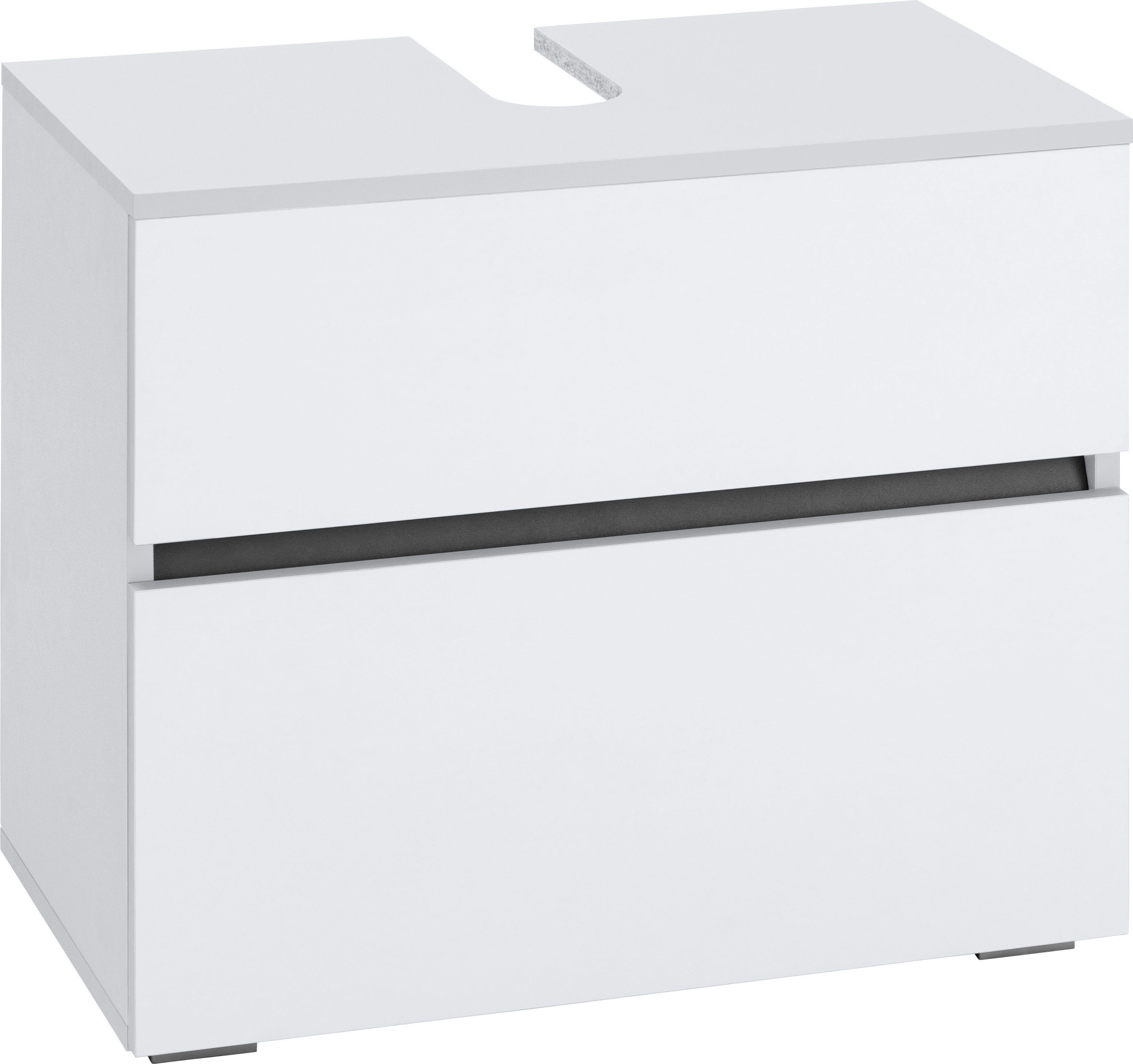 Home affaire Waschbeckenunterschrank Wisla Siphonausschnitt, Push-to-open-Funktion, Breite 60cm, Höhe 55 cm