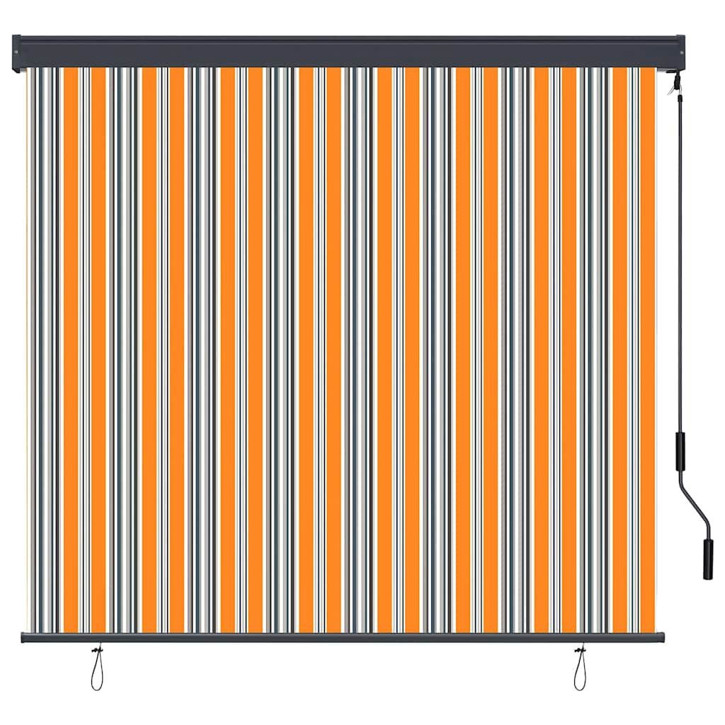 Rollo Rollo Gelb und Blau 180 x 250 cm Stoff und Aluminium, vidaXL