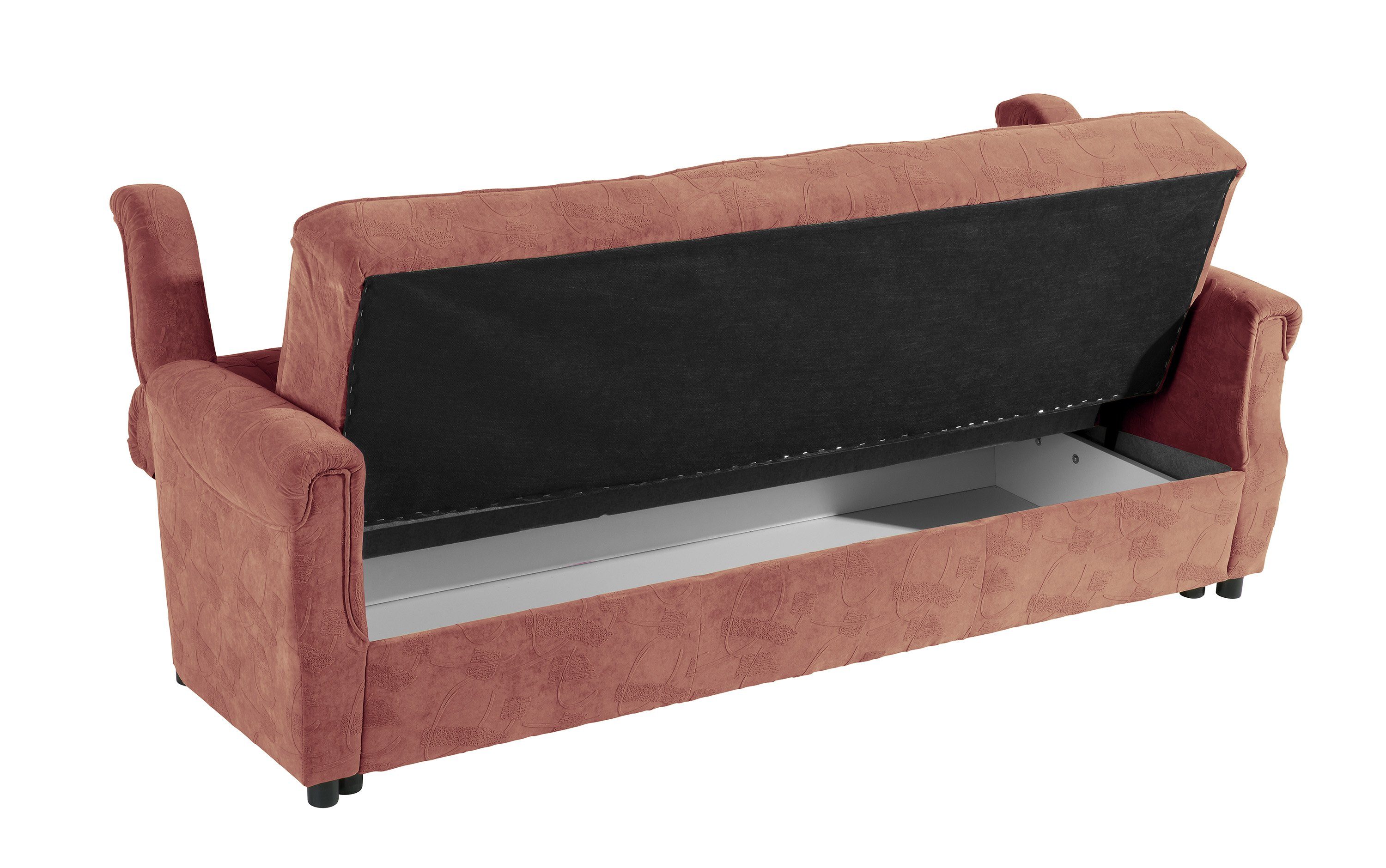 Max Winzer® Sofa Moldau Sofa in Made mit Germany Microfaser Stück, Bettfunktion Rot, 3-Sitzer 1