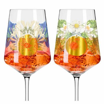 Ritzenhoff Aperitifglas 2er-Set Sommerrausch Deluxe 017, Kristallglas, Made in Germany