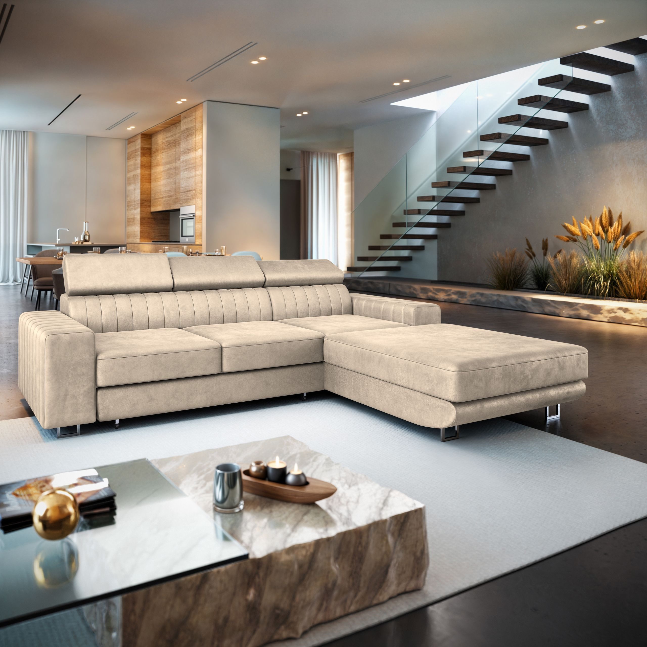 Masseno Ecksofa NOTO mit Schlaffunktion L-Form, günstig online kaufen