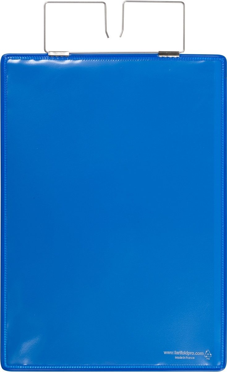 Fächermappe Kennzeichnungshülle A4 blau PVC mit Haltedraht VE=10 Stück