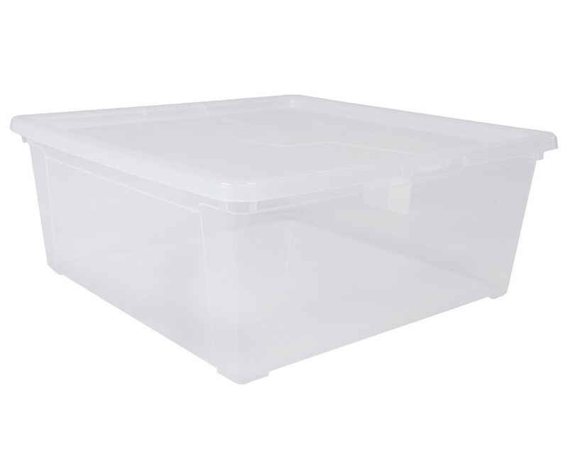 ONDIS24 Aufbewahrungsbox Utensilienbox Schuhbox Aufbewahrungsbox Lagerbox Allzweckbox Easy L transparent