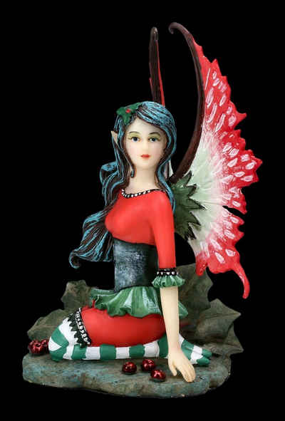 Figuren Shop GmbH Fantasy-Figur Elfen Figur - Weihnachtliche Holly - Fantasy Deko Weihnachten Fee