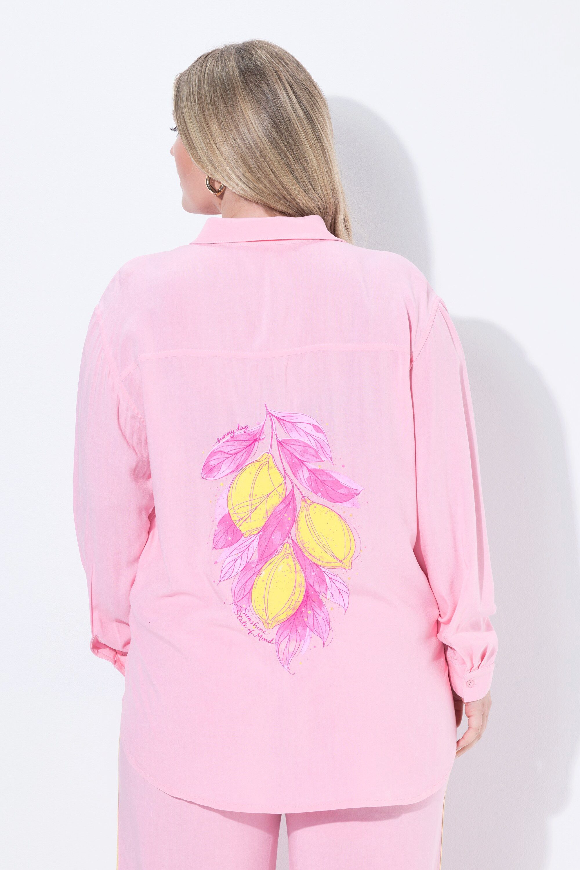 MIAMODA Longbluse Bluse oversized Zitronen Langarm