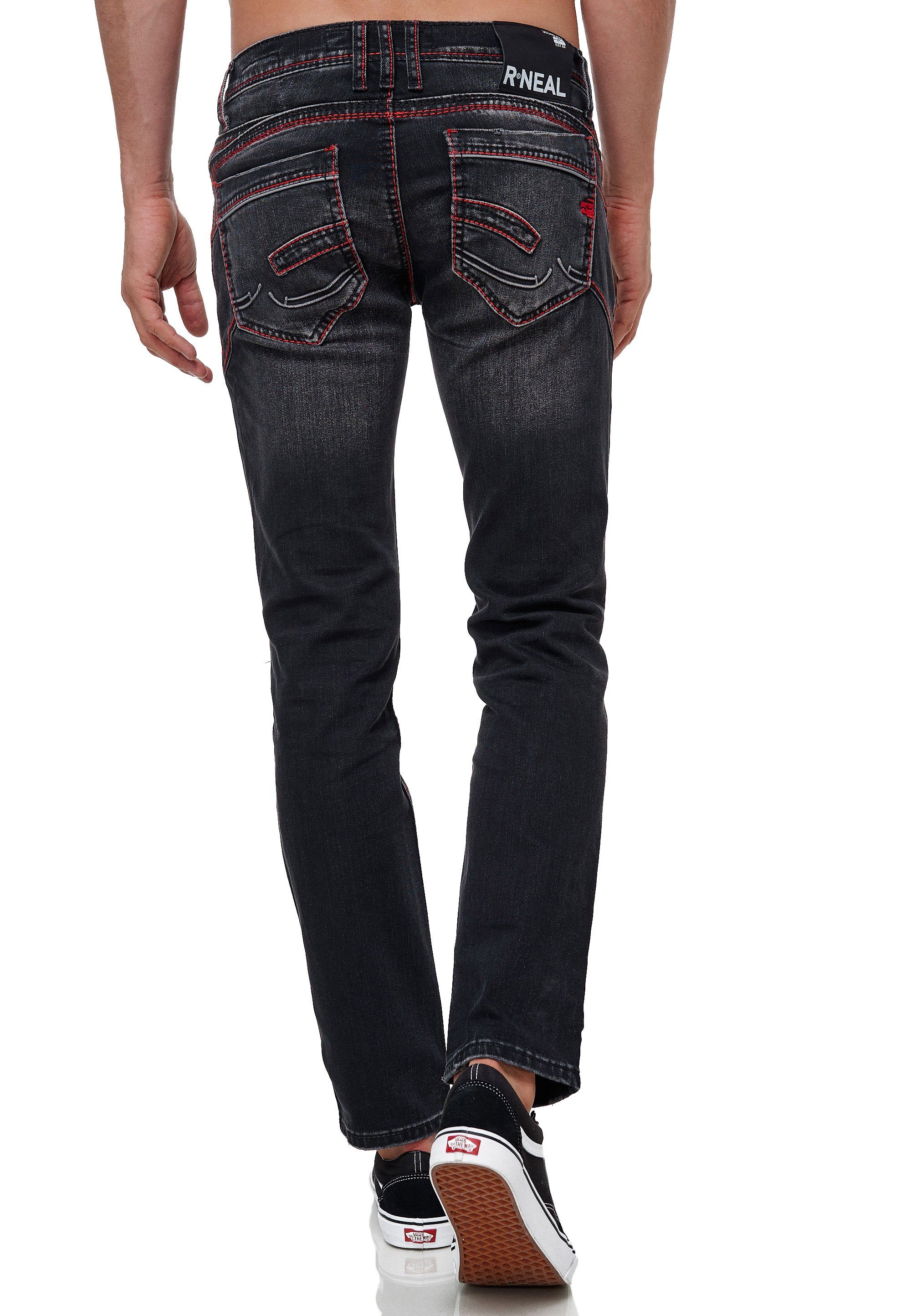 Straight-Jeans Kontrastnähten trendigen mit Rusty 45 RUBEN Neal