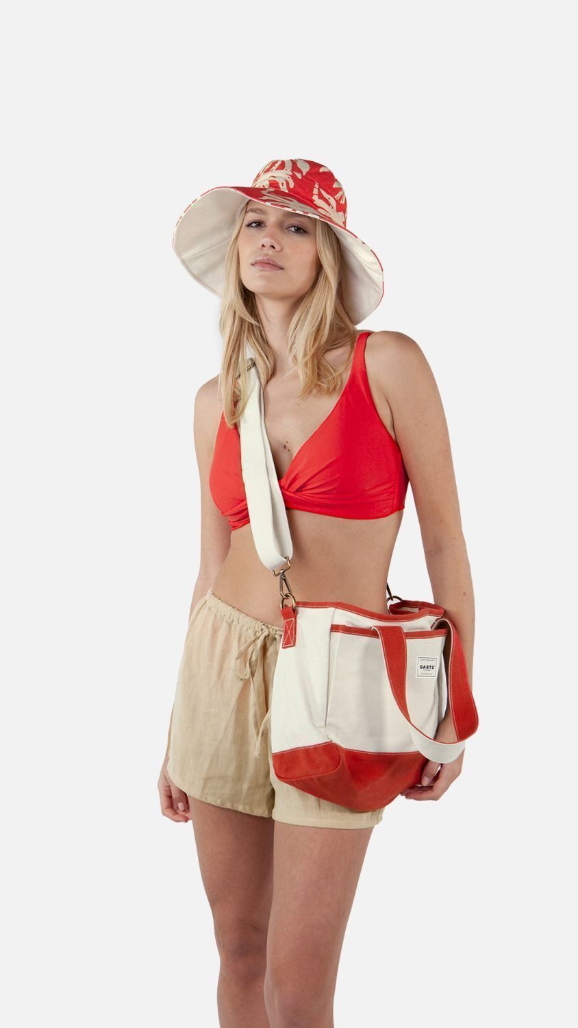 Barts Umhängetasche Barts Shaey Schultertasche Creme/Rot