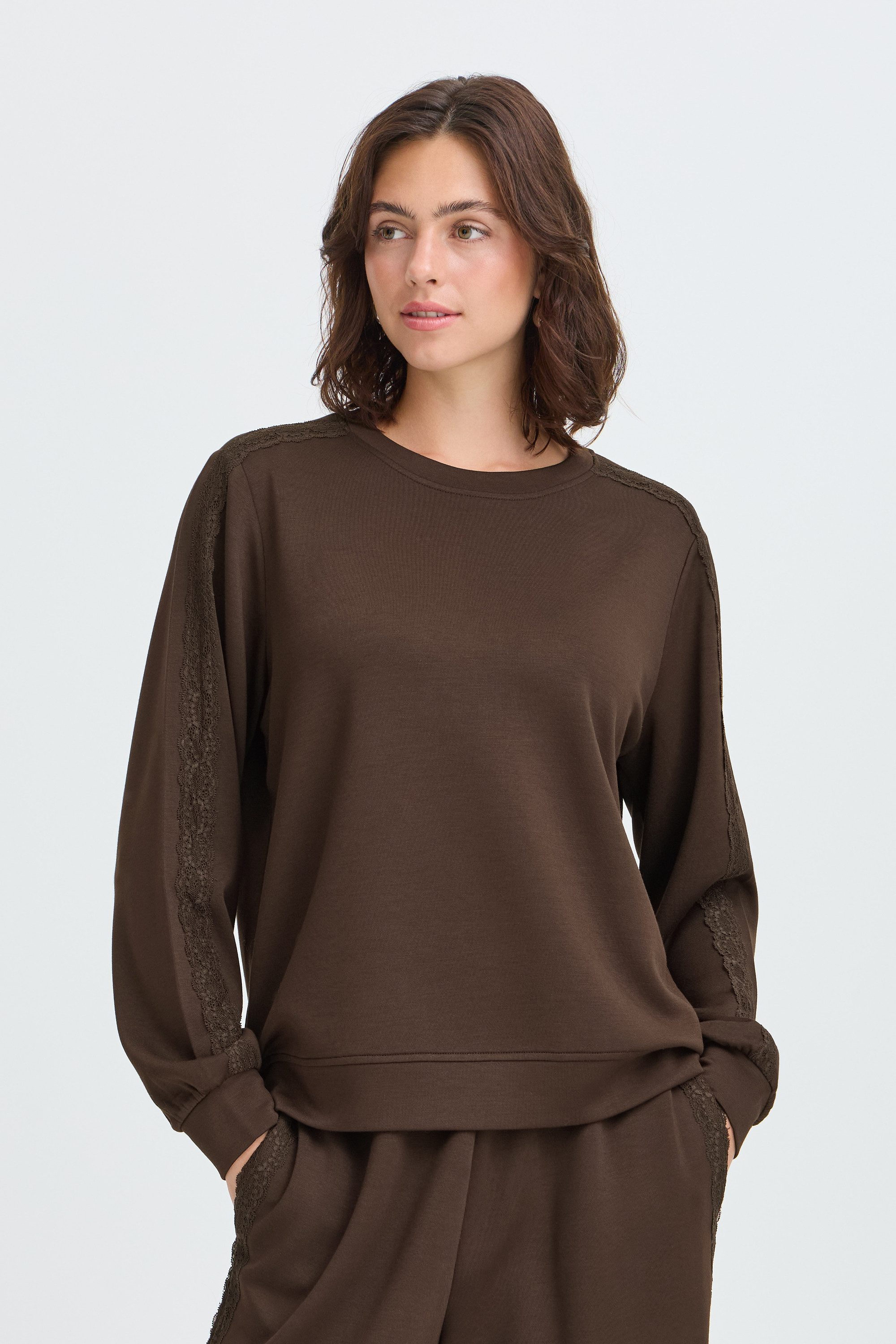 fransa Fleecepullover Sweatshirt FRAURORA