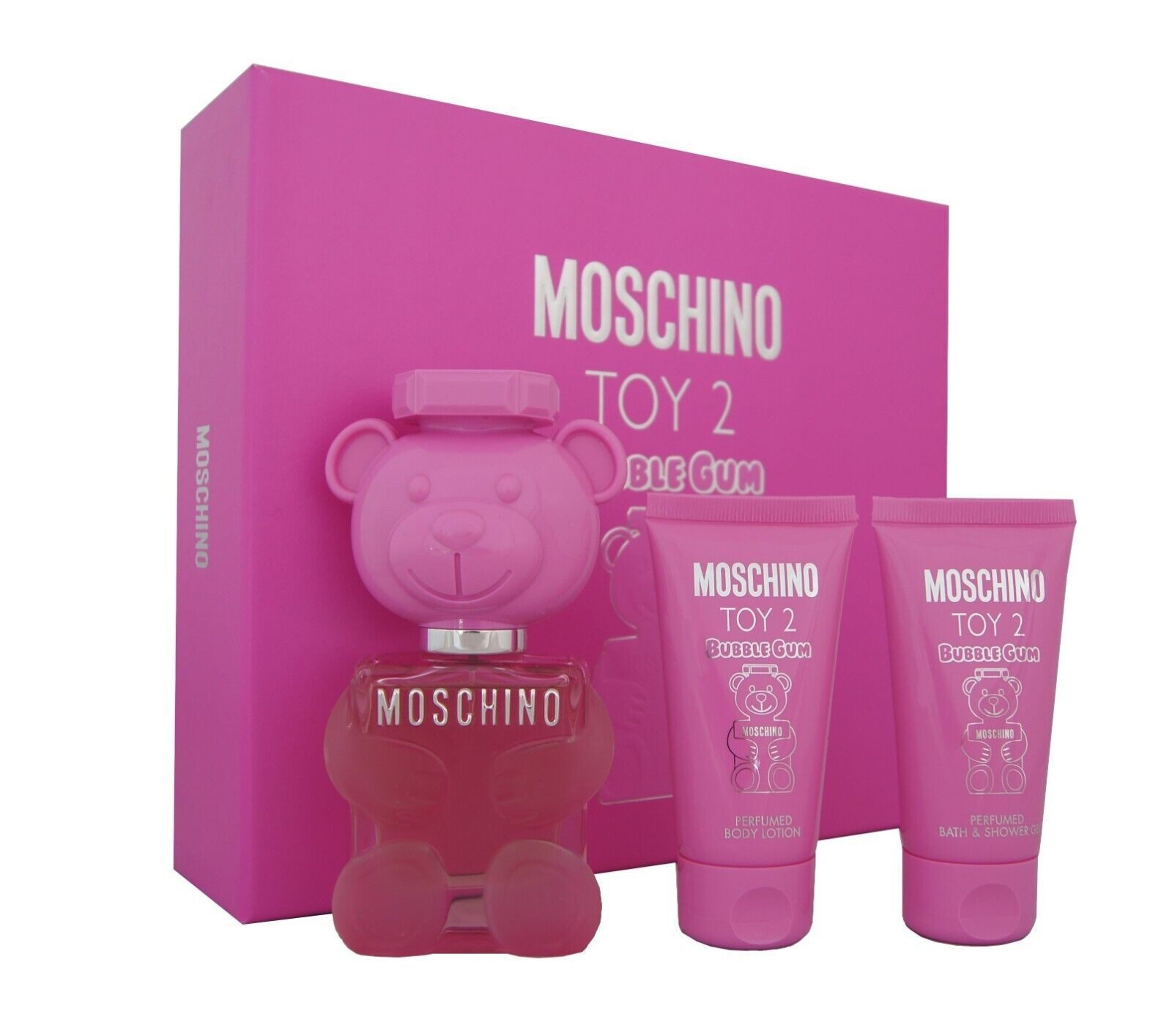 Moschino Duft-Set Moschino Toy 2 Bubble Gum Eau de Toilette 50ml + SG & BL 50ml, 1-tlg.