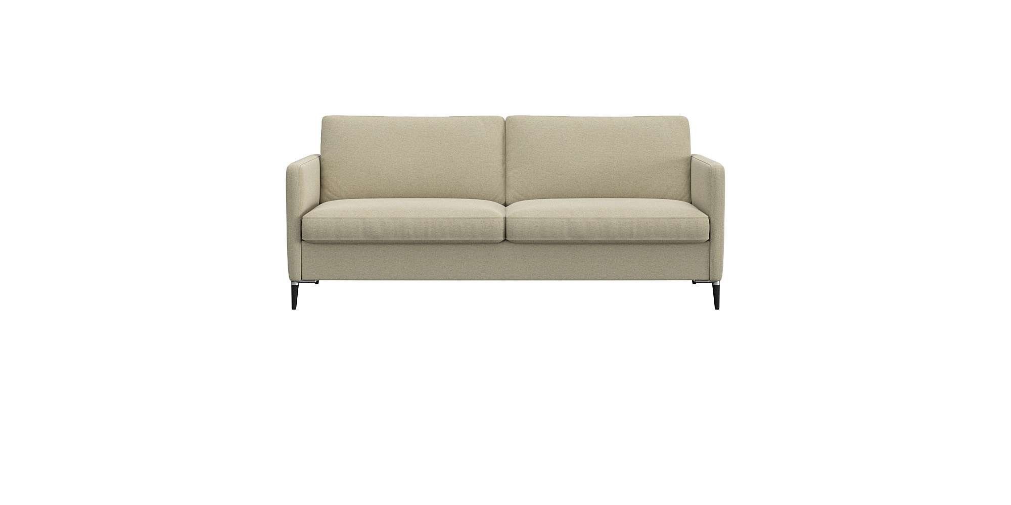 FLEXLUX 2,5-Sitzer Fiore, super bequem durch hochwertigen Sitzaufbau mit Kaltschaum, schmale Armlehnen, Füße Alu+schwarz