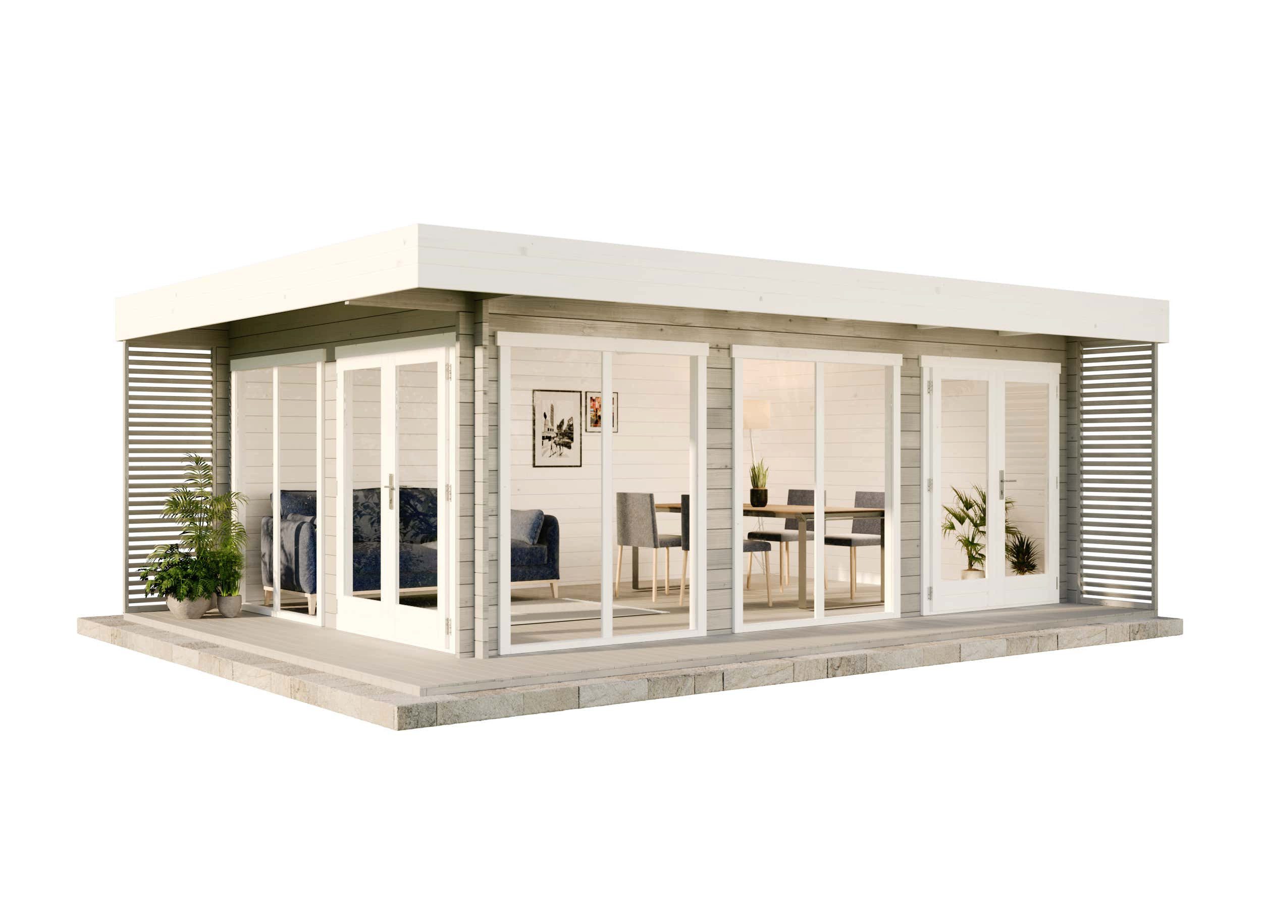 Alpholz Gartenhaus Holz Gardenlounge Viva B, BxT: 482x670 cm, in Imprägniert (Pinie) mit 70mm Wandstärke