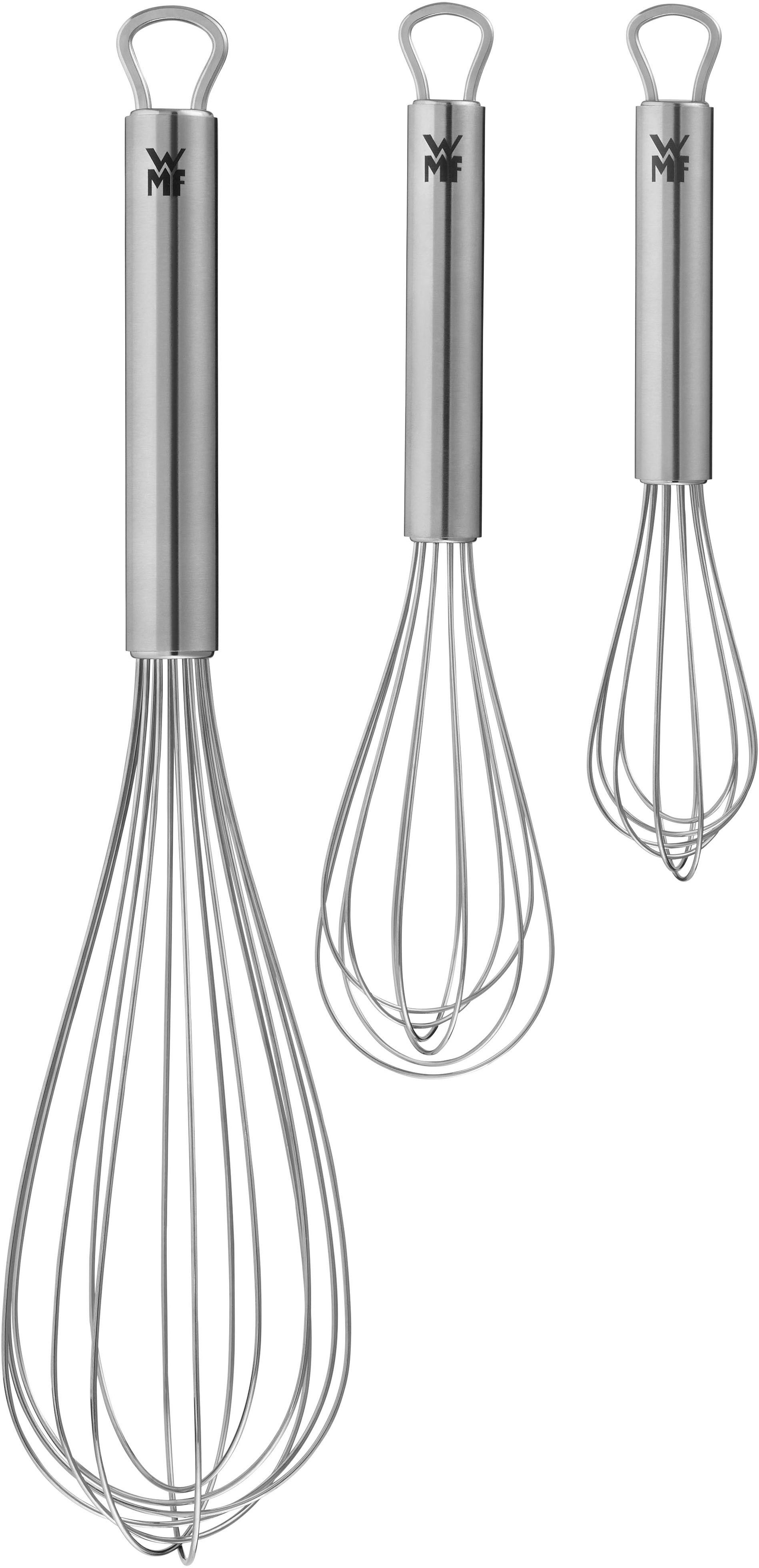 WMF Schneebesen Profi Plus, 3-tlg. Set, Aufbewahrungsösen, spülmaschinengeeignet, robust und langlebig