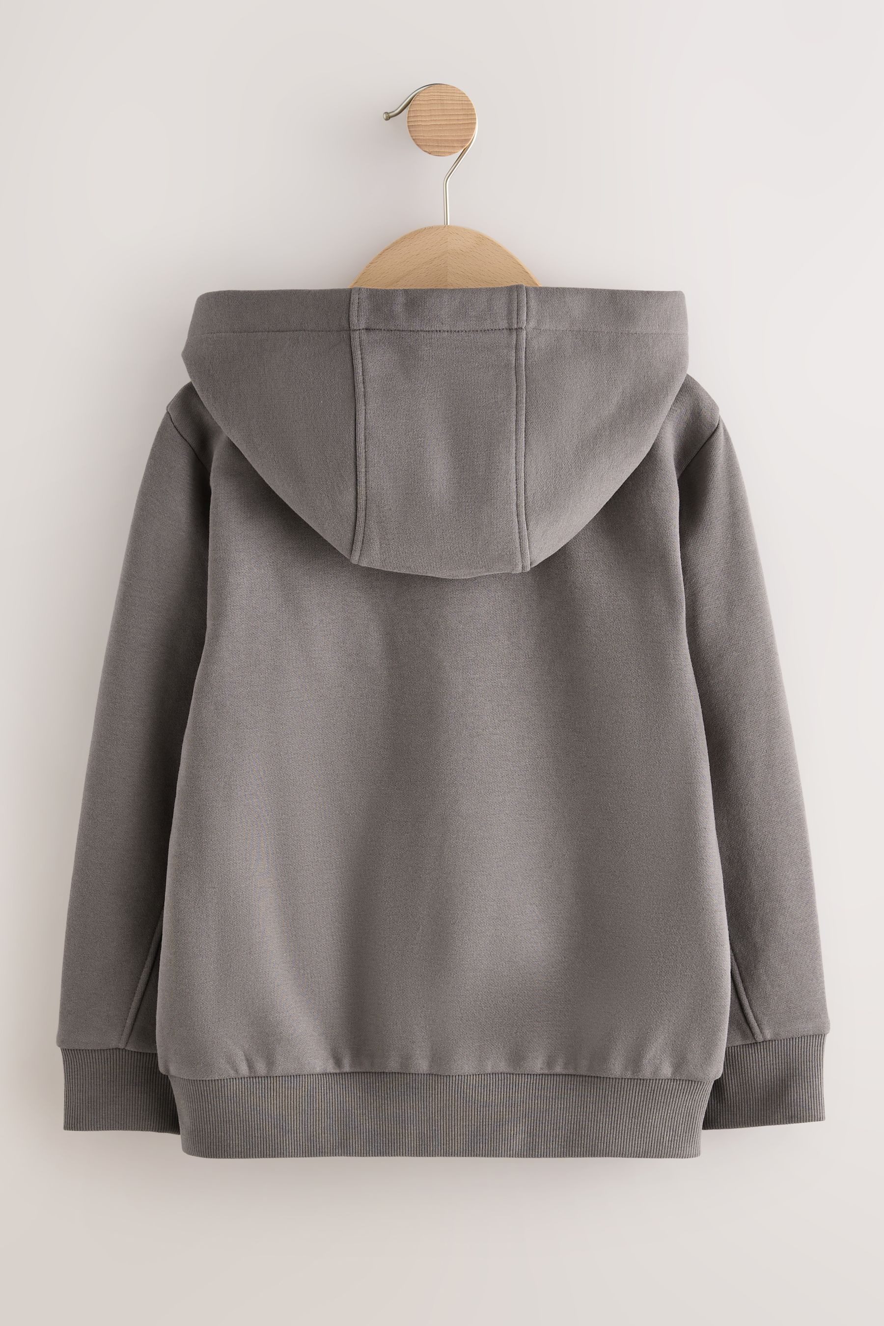 Next Hoodie Einfarbige Kapuzenjacke mit Reißverschluss (1-tlg)