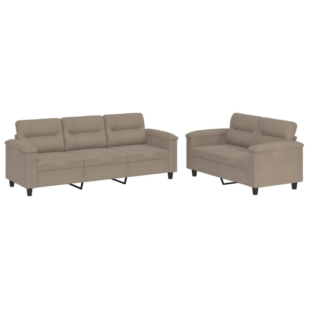 vidaXL Sofa 2-tlg. Sofagarnitur mit Kissen günstig online kaufen