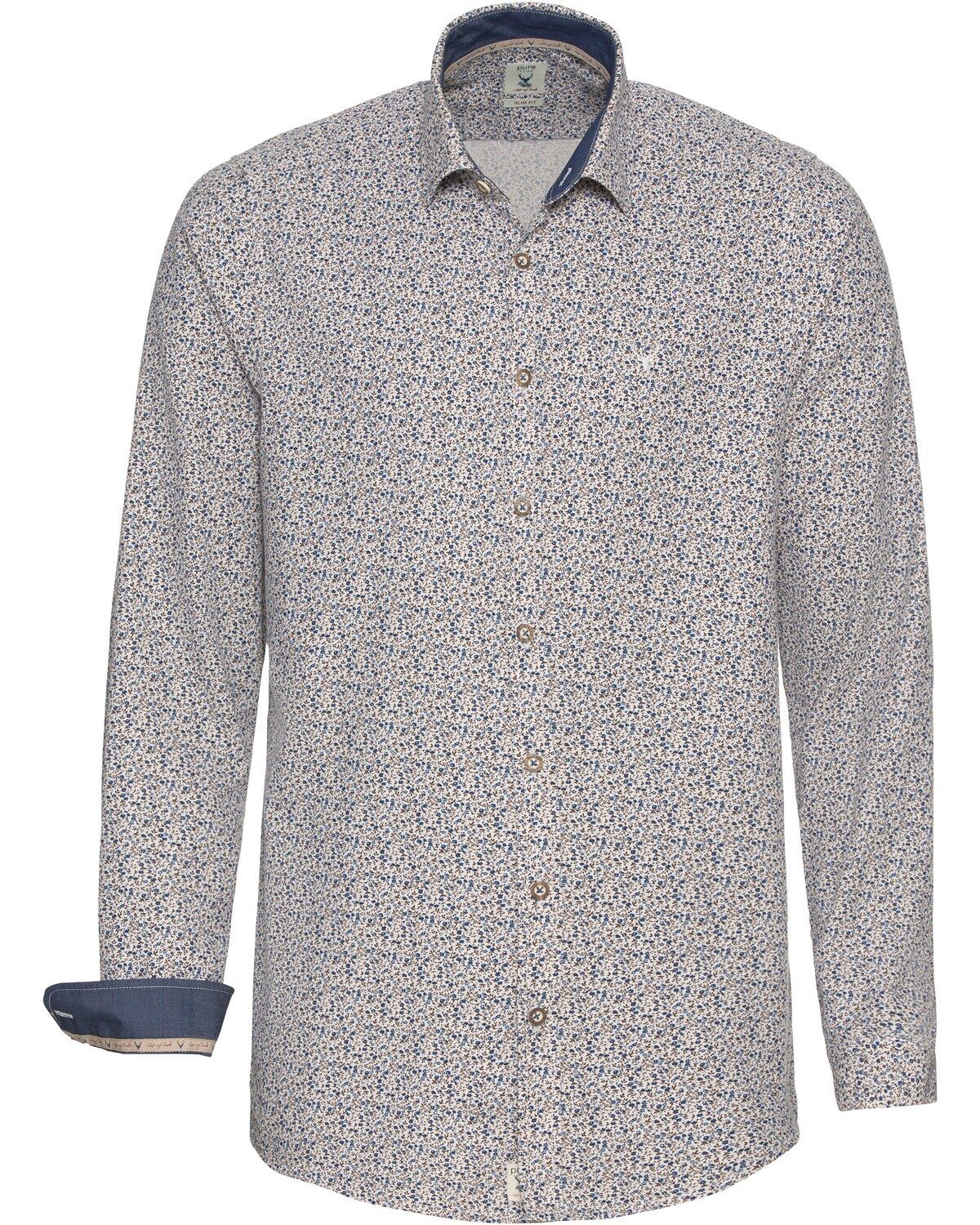 Pure Trachtenhemd Hemd Allover-Muster mit floralem