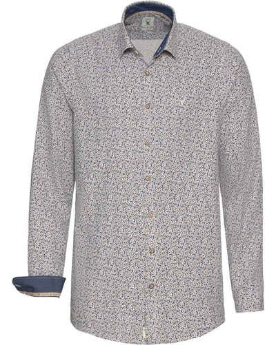 Pure Trachtenhemd Hemd mit floralem Allover-Muster