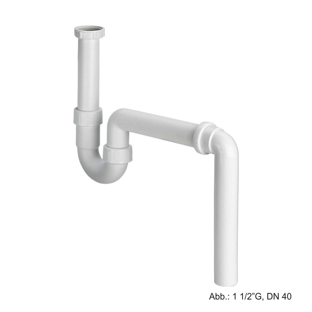 Badarmatur Viega Siphon für Spüle 1 1/2"G, DN 40, Ablaufbogen 90 Grad, Kunststoff