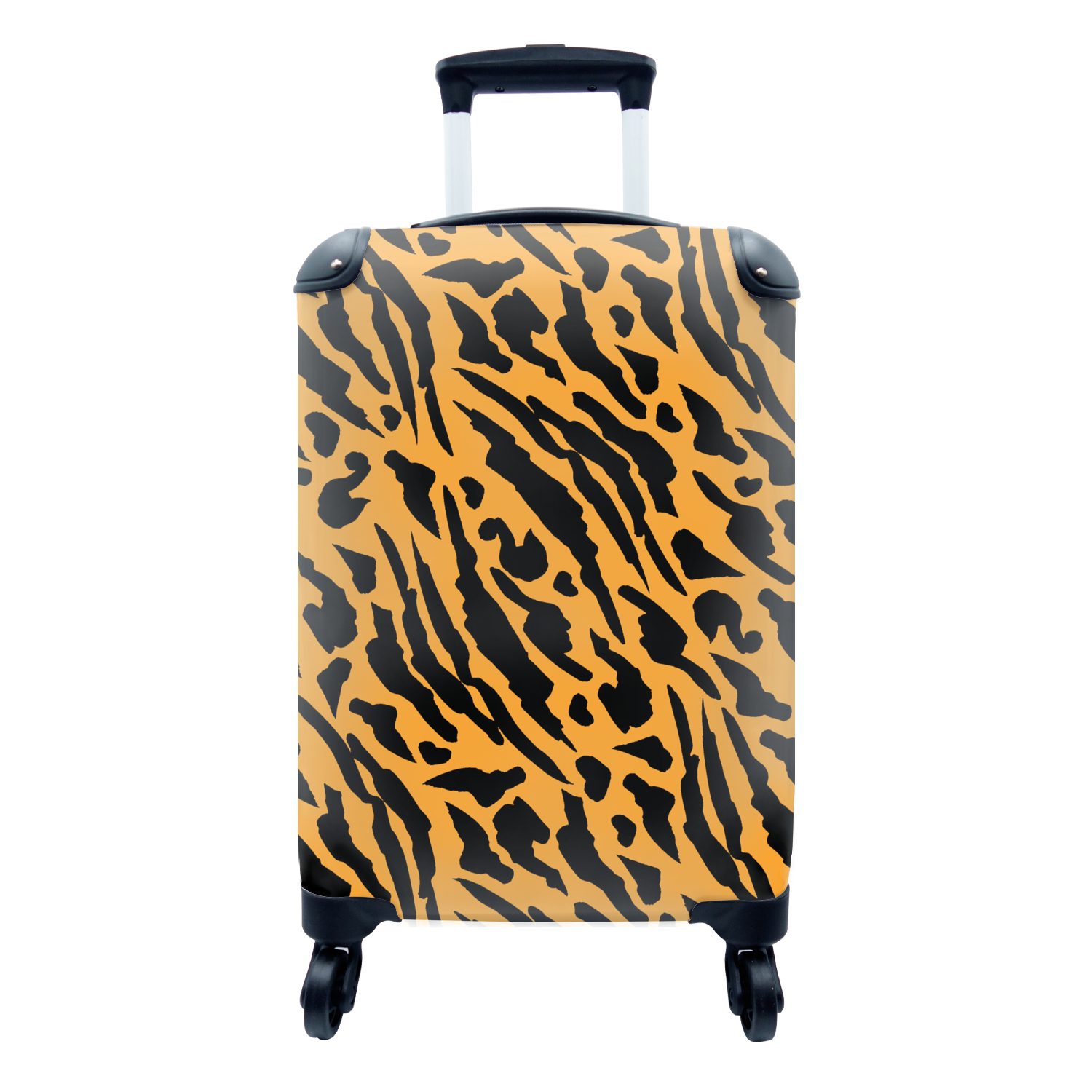 MuchoWow Handgepäckkoffer Muster - Haut - Tigerdruck, 4 Rollen, Reisetasche mit rollen, Handgepäck für Ferien, Trolley, Reisekoffer