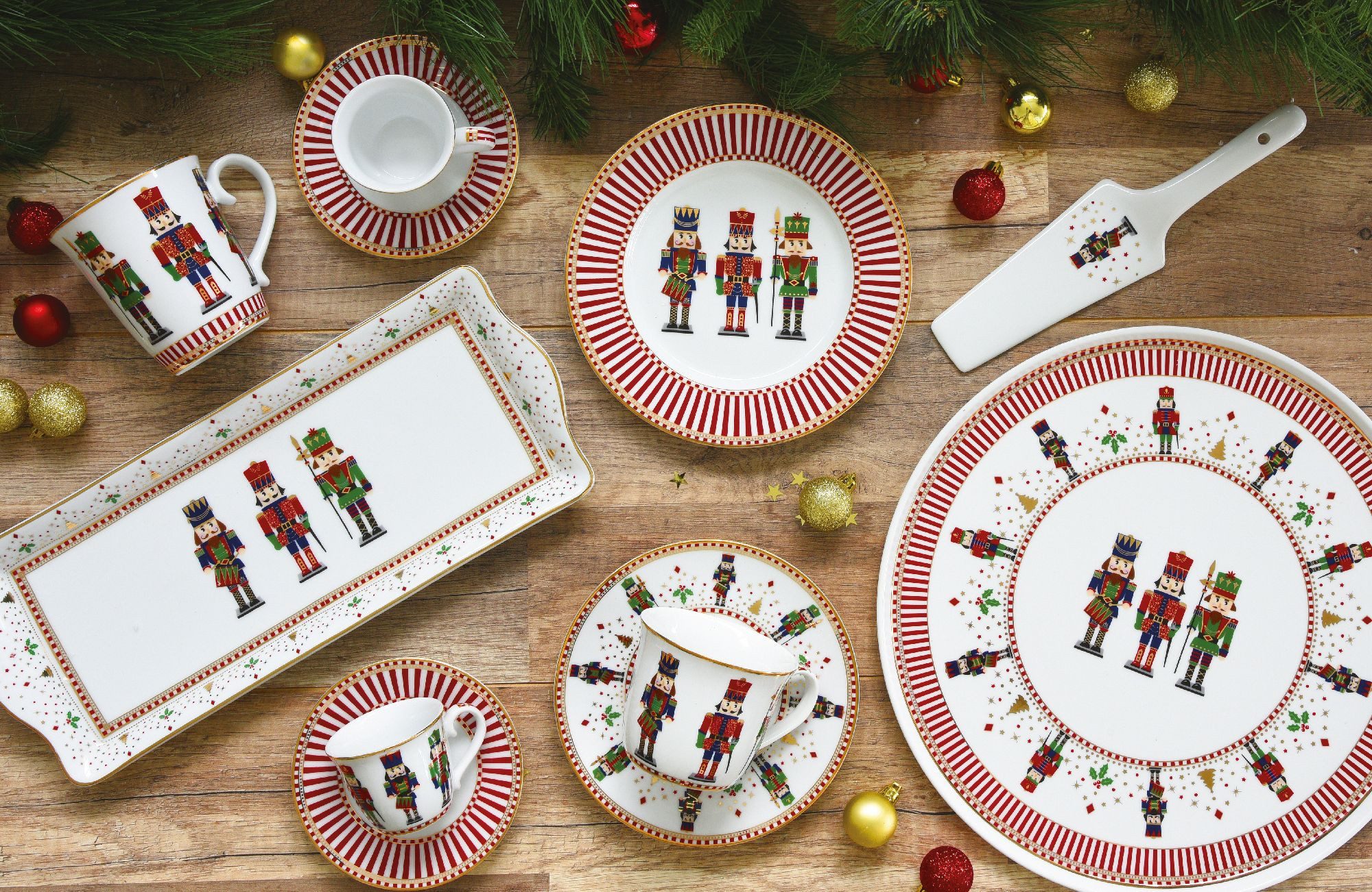 EasyLife Tischdecke Nutcracker, Höhe: cm, Farbe: Weiß, Motiv: Nussknacker