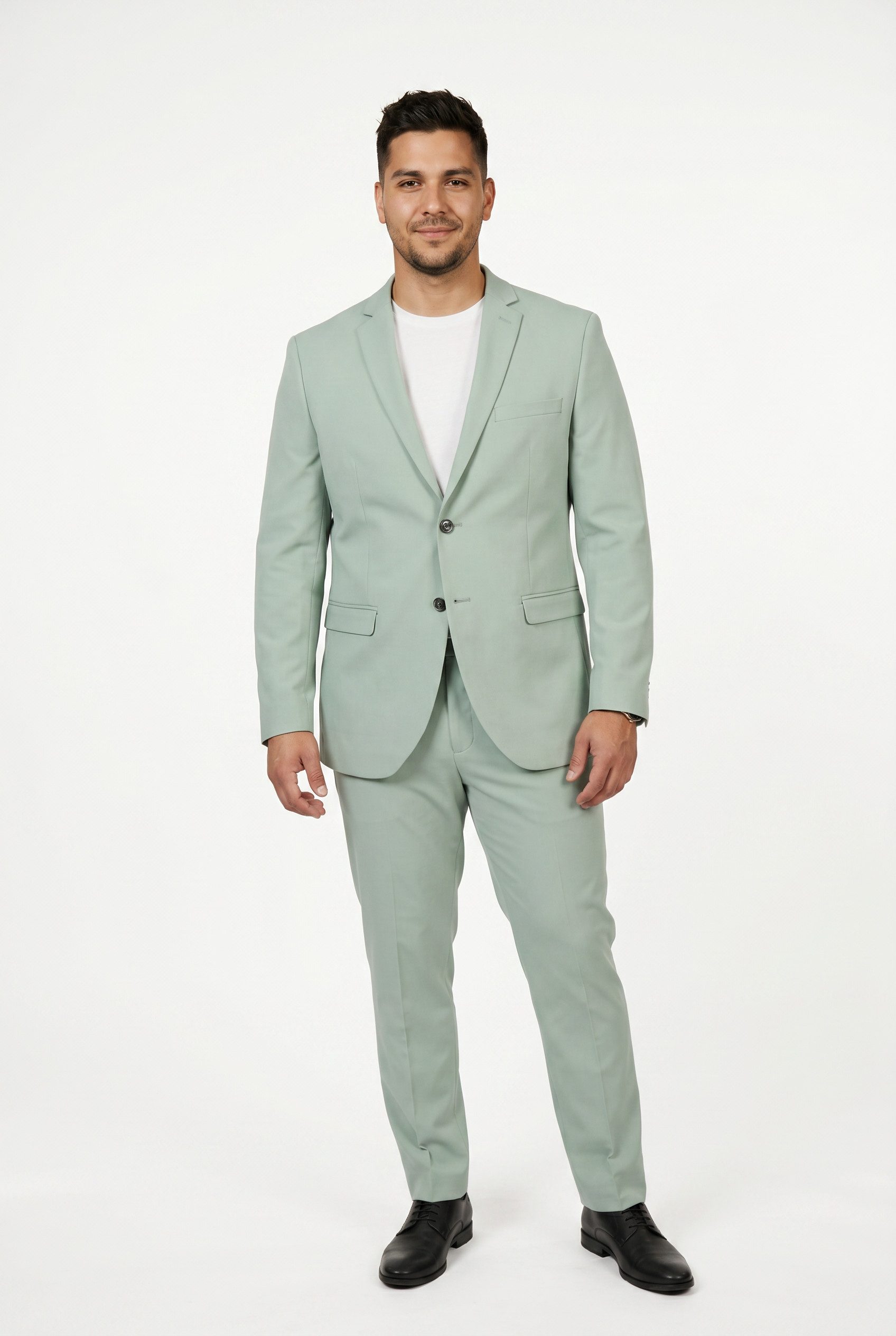Jack & Jones PlusSize Anzug JPRFRANCO SUIT NOOS PLS (2-tlg) aus Polyester, Viskose und Elasthan, Slim Fit Passform, pflegeleicht