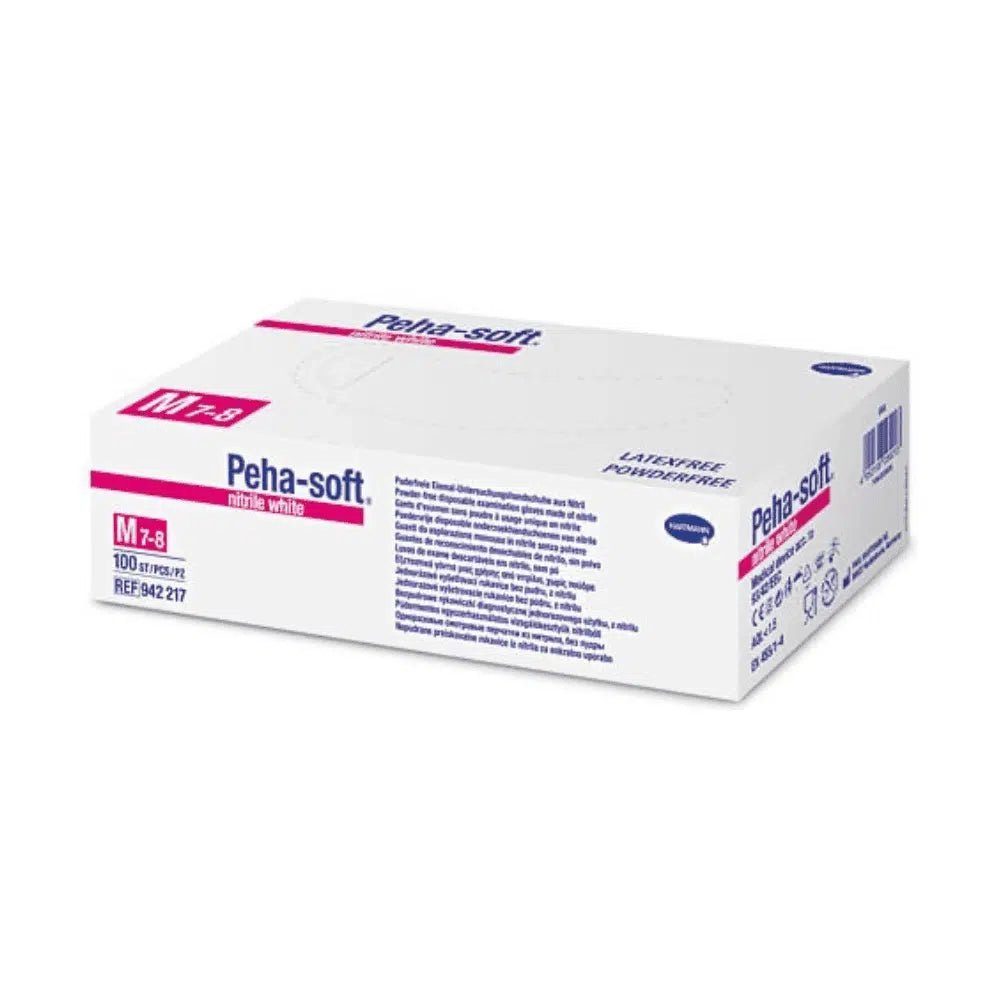 AG Hartmann Peha-soft® 100 HARTMANN nitrile white Nitril-Handschuhe Stk. Einmalhandschuhe, PAUL puderfrei