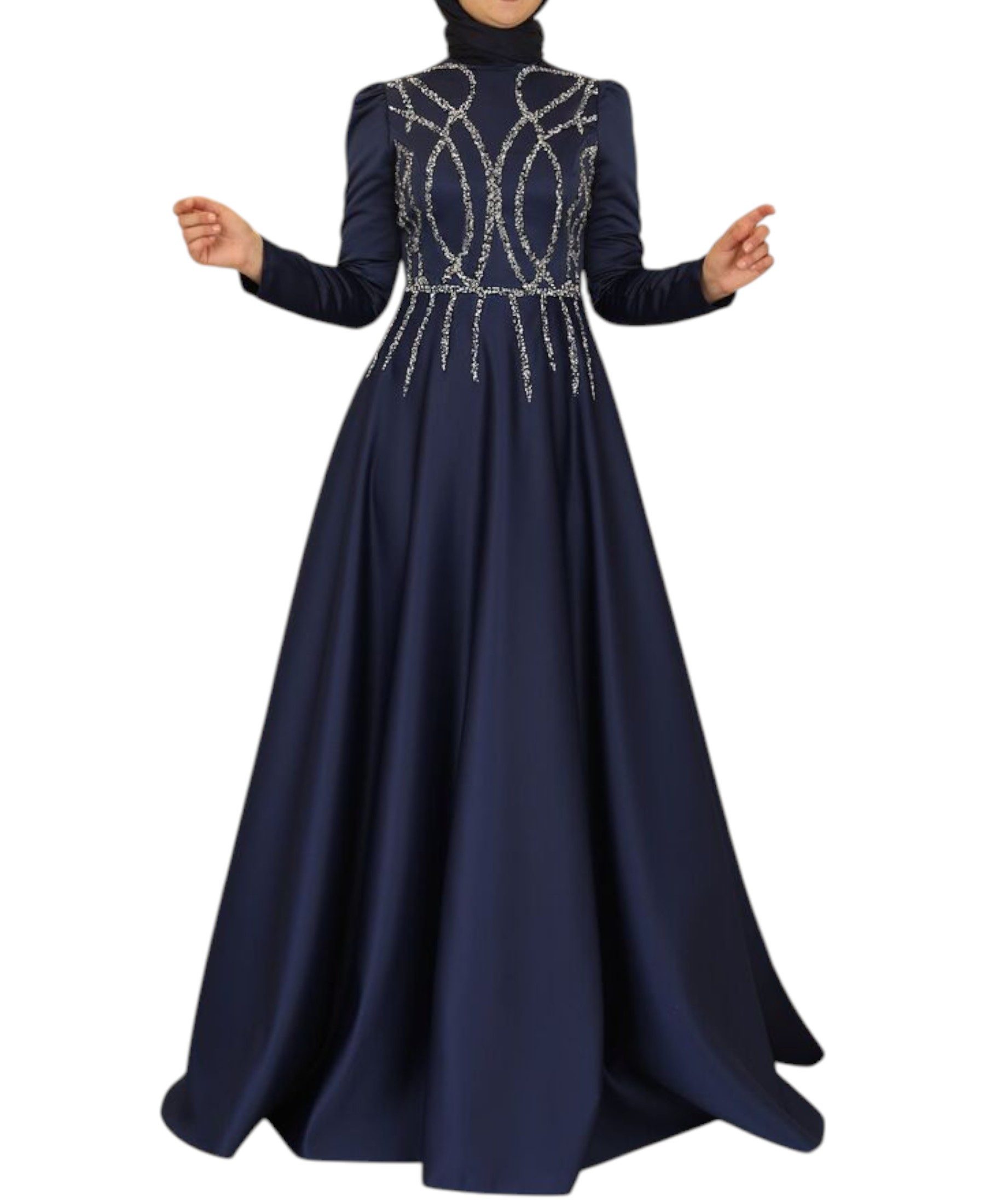 fashionshowcase Satinkleid Maxikleid in Satinoptik mit günstig online kaufen