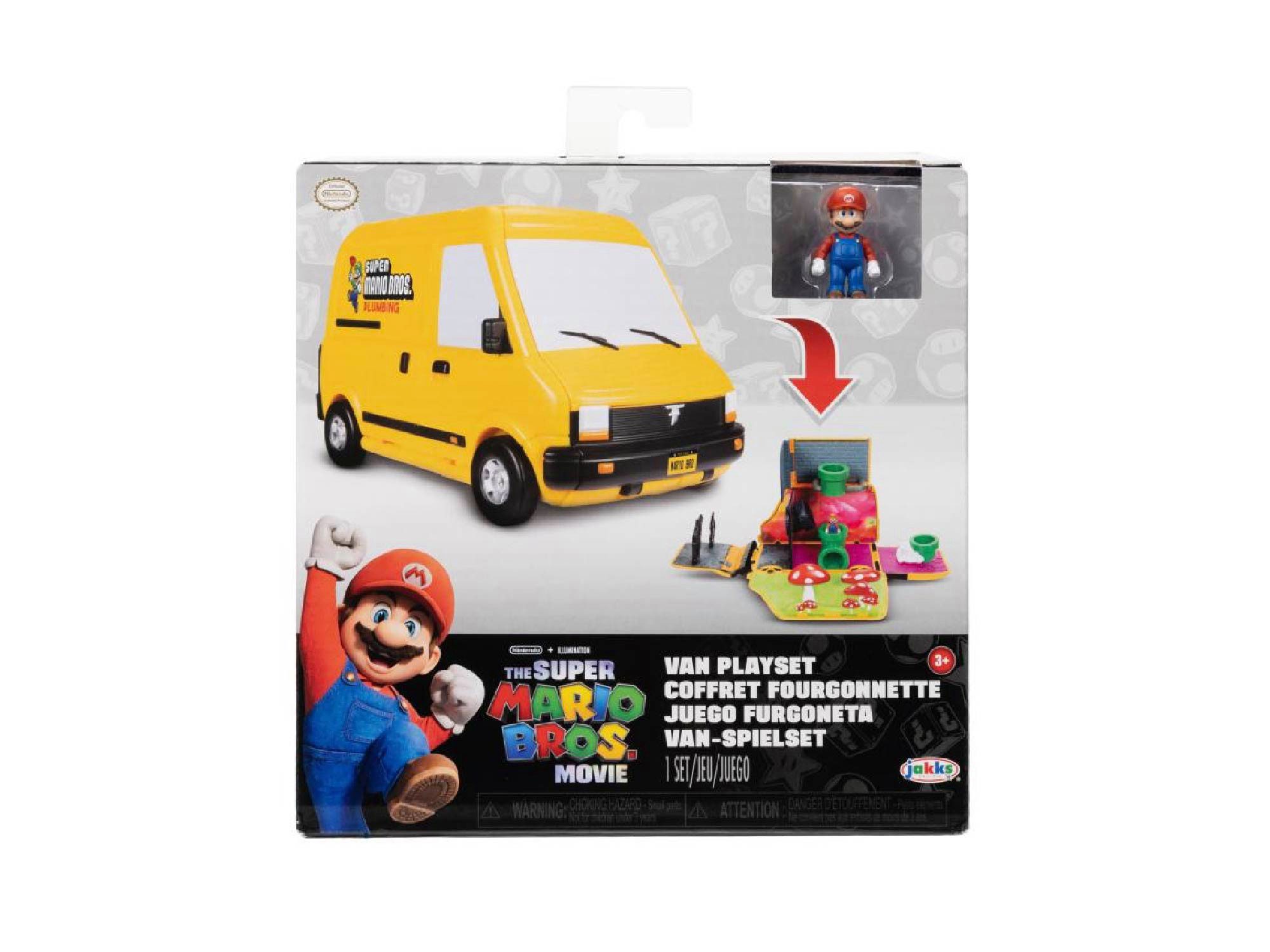 Spielzeug-Auto Nintendo Super Mario Movie World Van Spielset