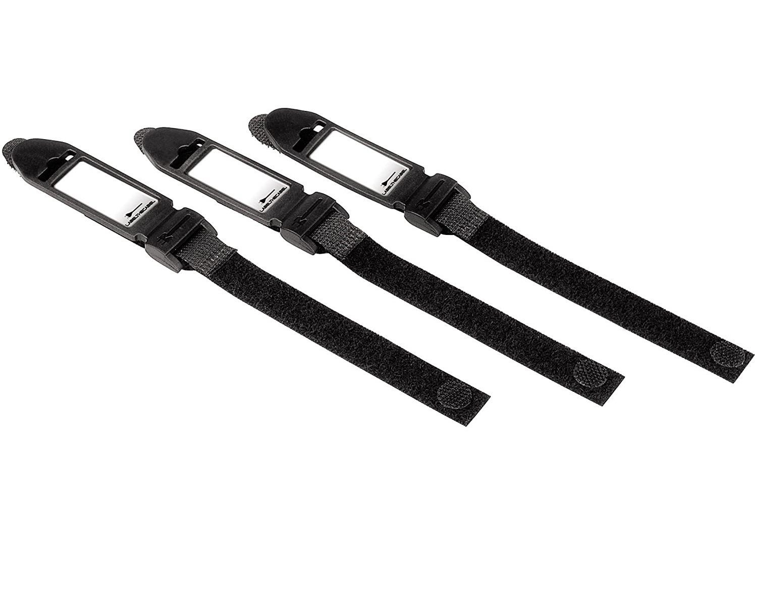Hama Kabelbinder 3x Klett Kabelbinder Kabelklett Klettbinder (3-St) 3 Stück, Kabel-Beschriftung, Clips, Klettband für PC TV Kabel etc