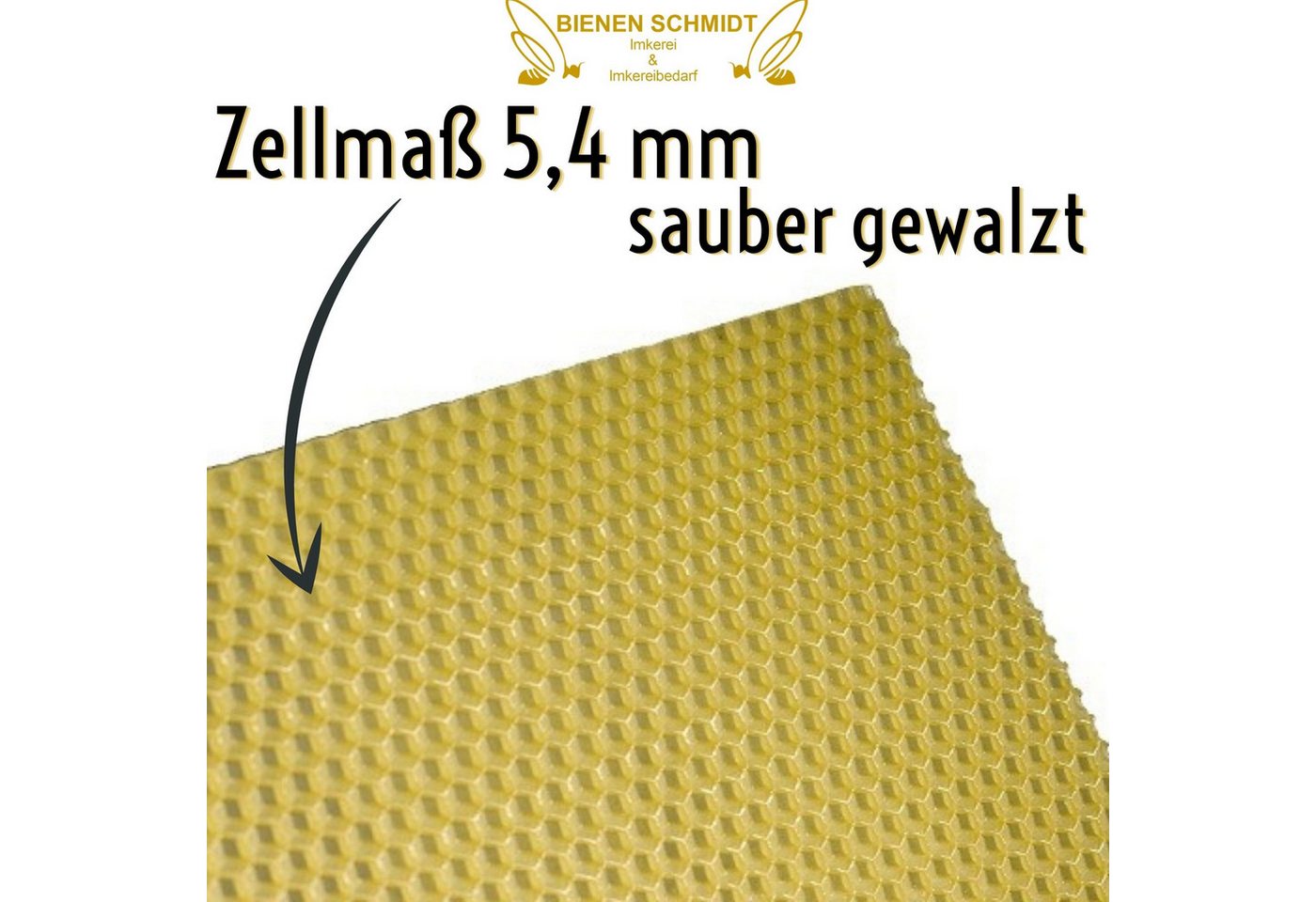 Thumbnail - BIENEN SCHMIDT Bienenbeute Mittelwände Deutsch Normalmaß "Anderthalb" 350 x 315 mm, DNM, 7,5 kg, 5,4mm Zellmaß, sauber g...