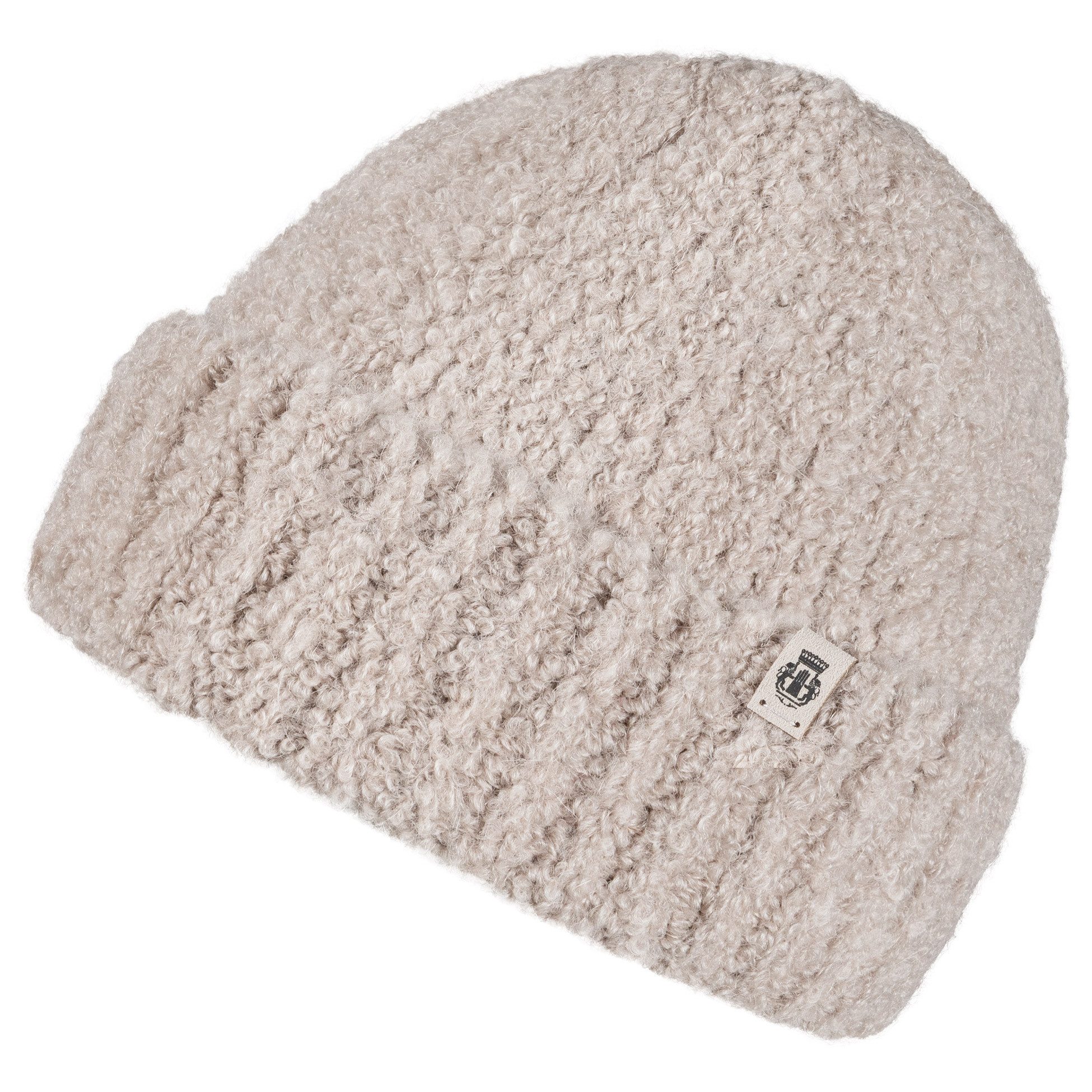 Roeckl Strickmütze CLASSIC BOUCLÉ Bouclemütze mit breitem Bund