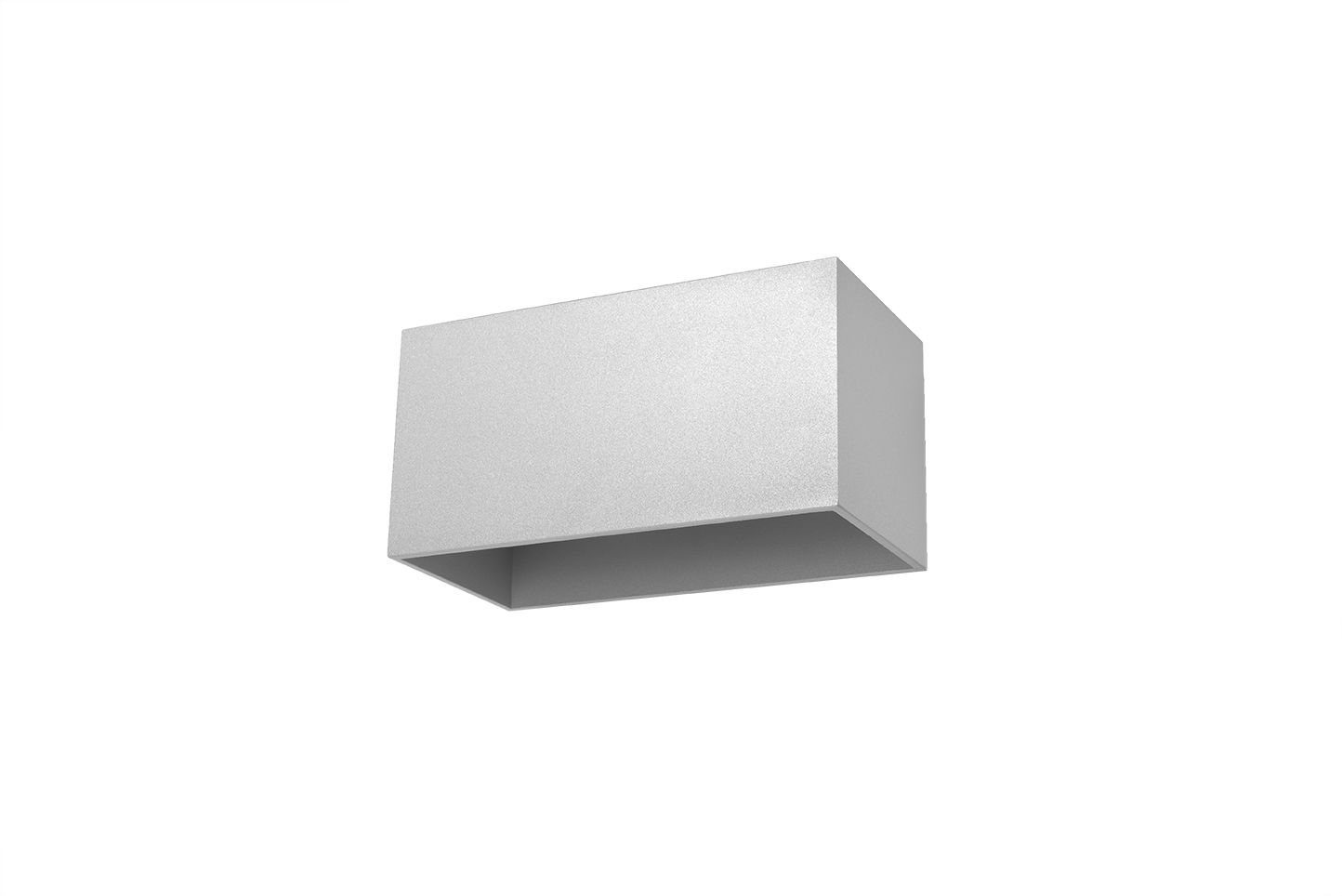 GEO, Wandlampe B:20cm eckig Aluminium Warmweiß, Down wechselbar, Wohnzimmer Up Grau Flur Wandleuchte LED G9 2x Licht-Erlebnisse